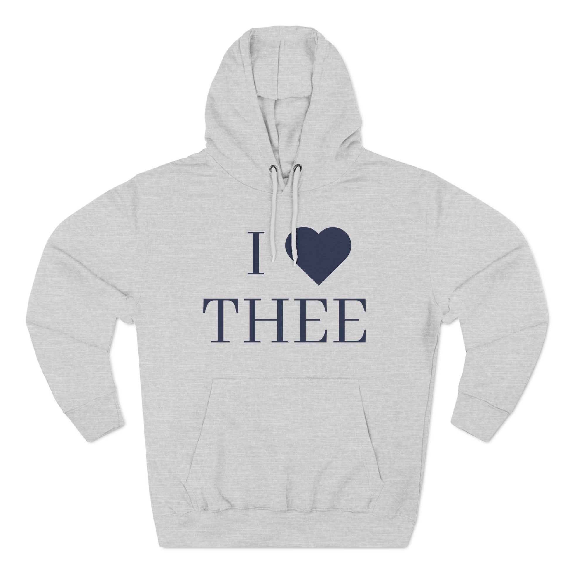 I Heart Thee Women's Navy Premium Pullover Hoodie Printify