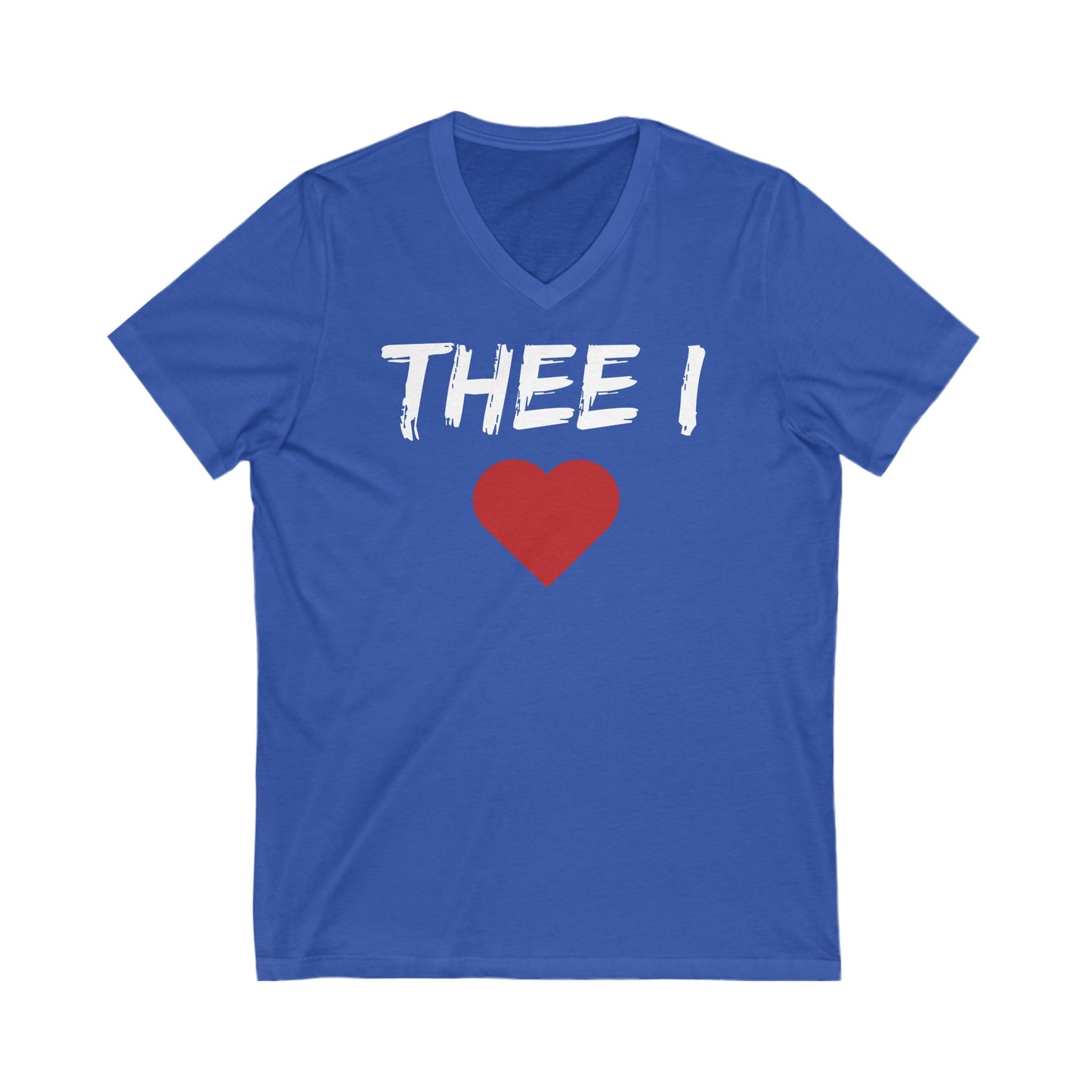 Thee I Heart Block White  Women's V-Neck Tee Printify