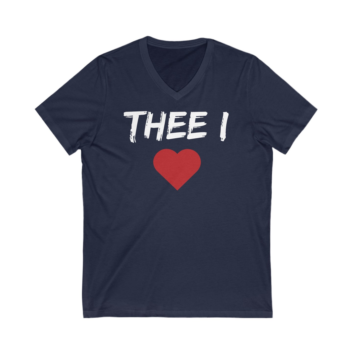 Thee I Heart Block White  Women's V-Neck Tee Printify