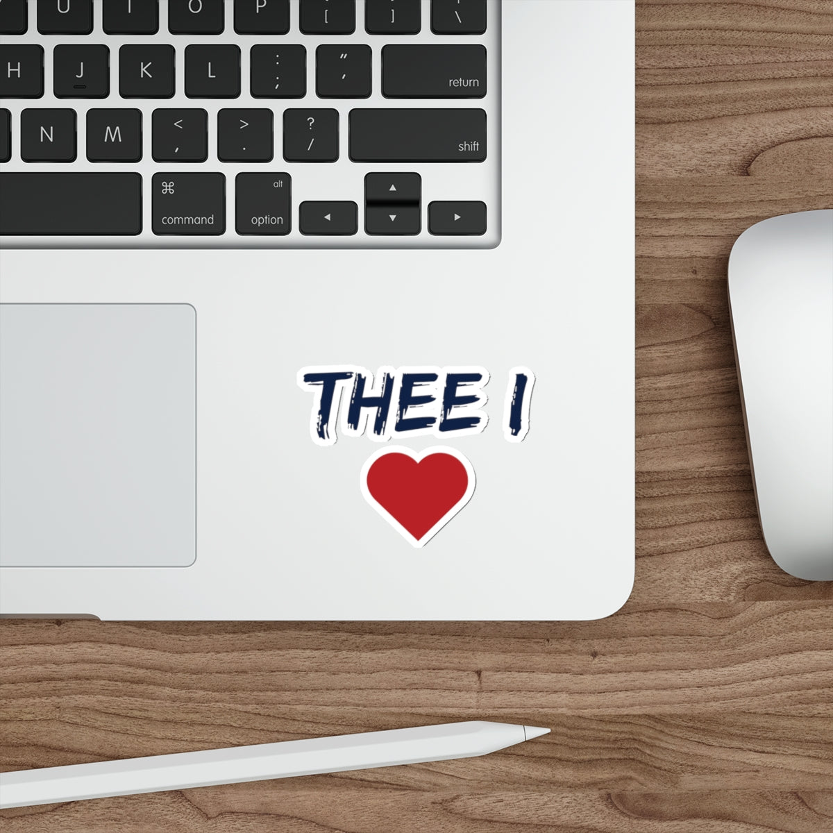 Thee I Heart Block Navy-Red Die-Cut Sticker Printify