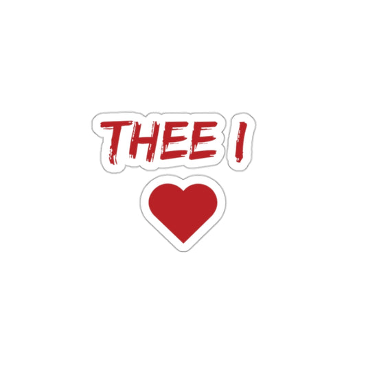 Thee I Heart Block Red Die-Cut Sticker Printify