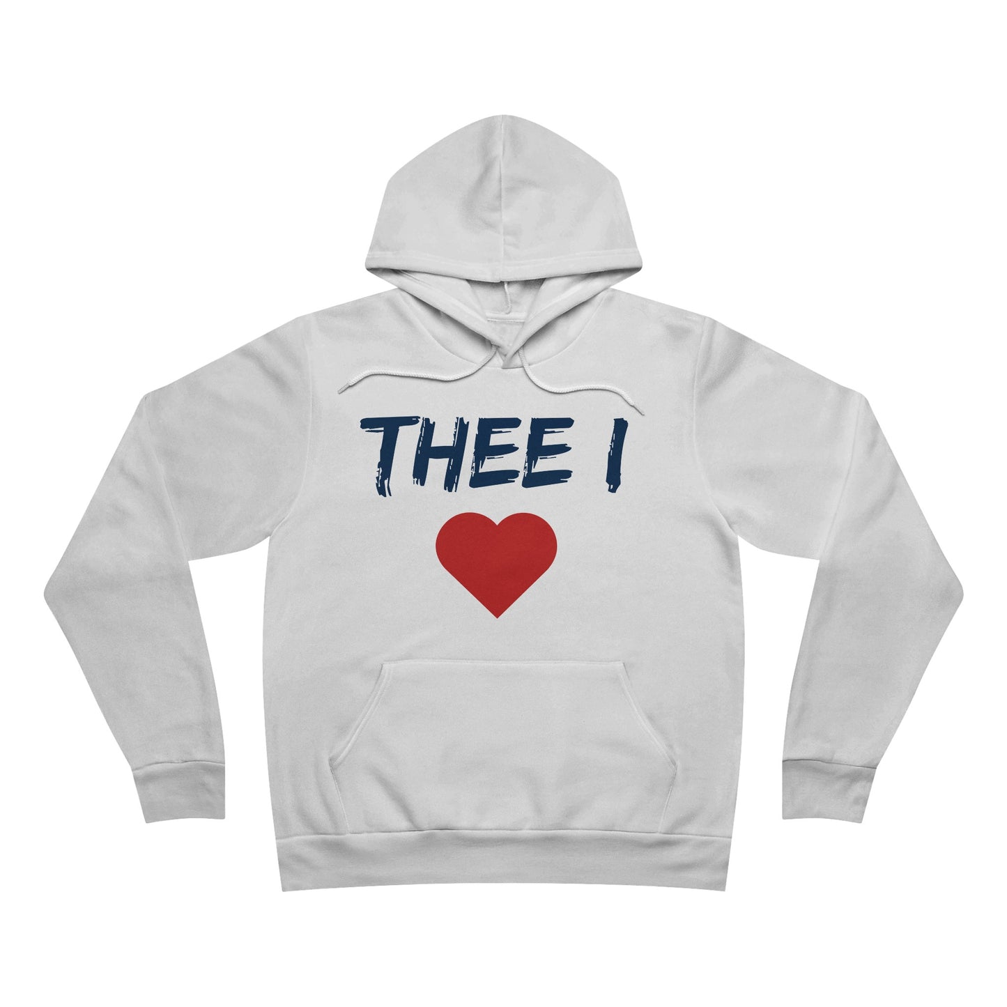 Thee I Heart Men's Block Navy Fleece Pullover Hoodie Printify