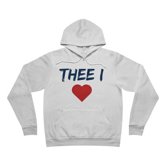 Thee I Heart Men's Block Navy Fleece Pullover Hoodie Printify