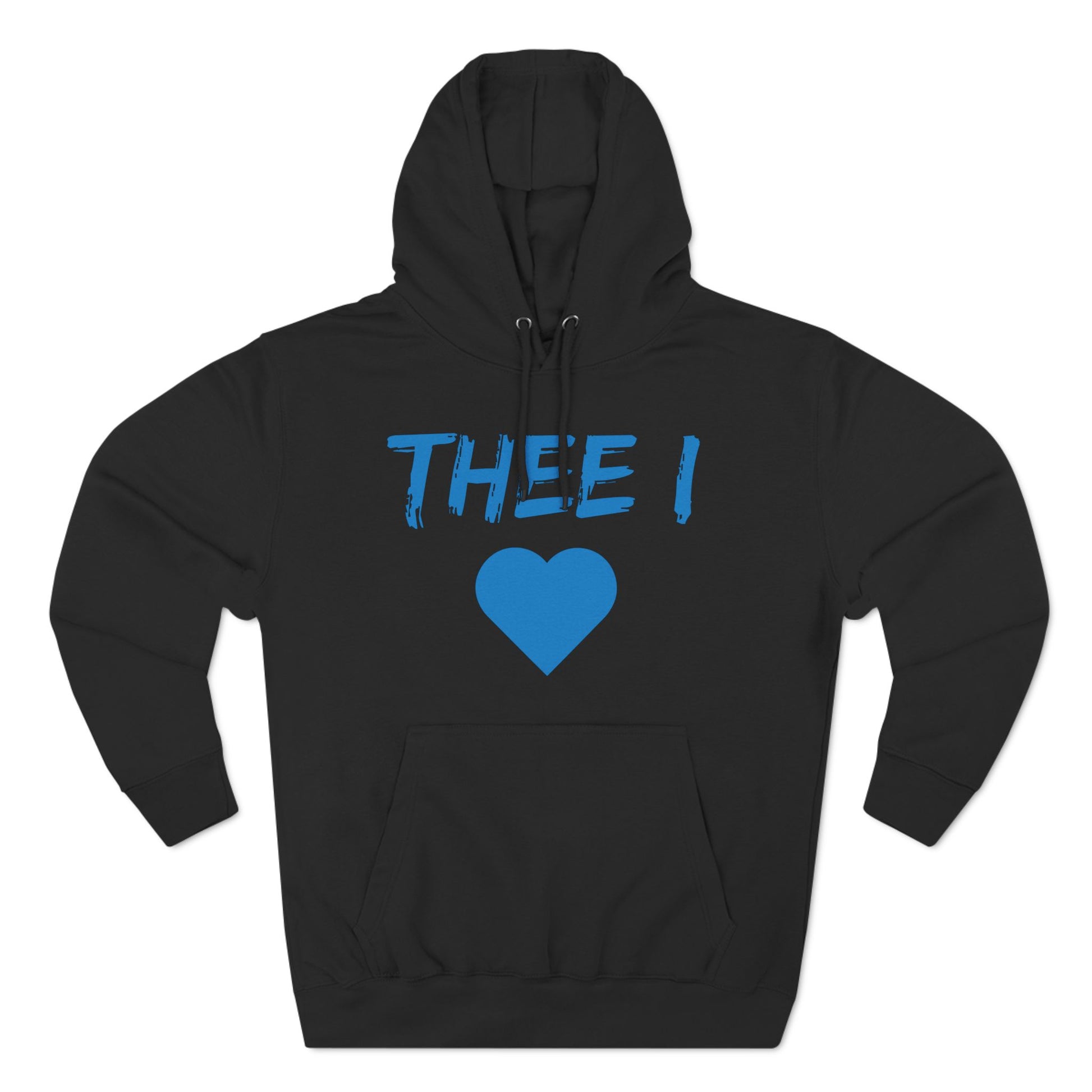 Thee I Heart Women's Block Baby Blue Premium Pullover Hoodie Printify