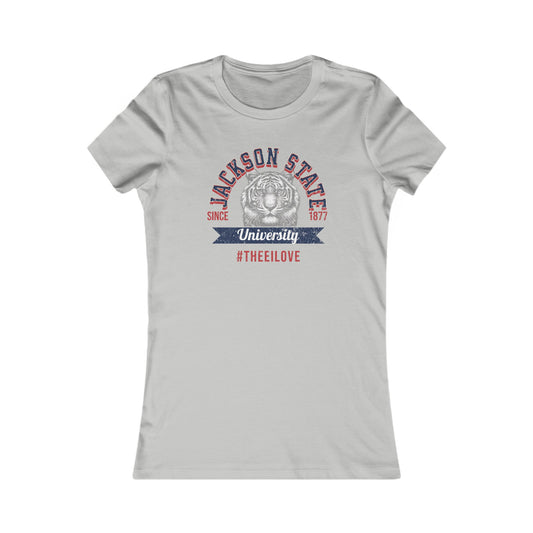 Jackson State University Thee I Love Women's Red Favorite Tee Printify