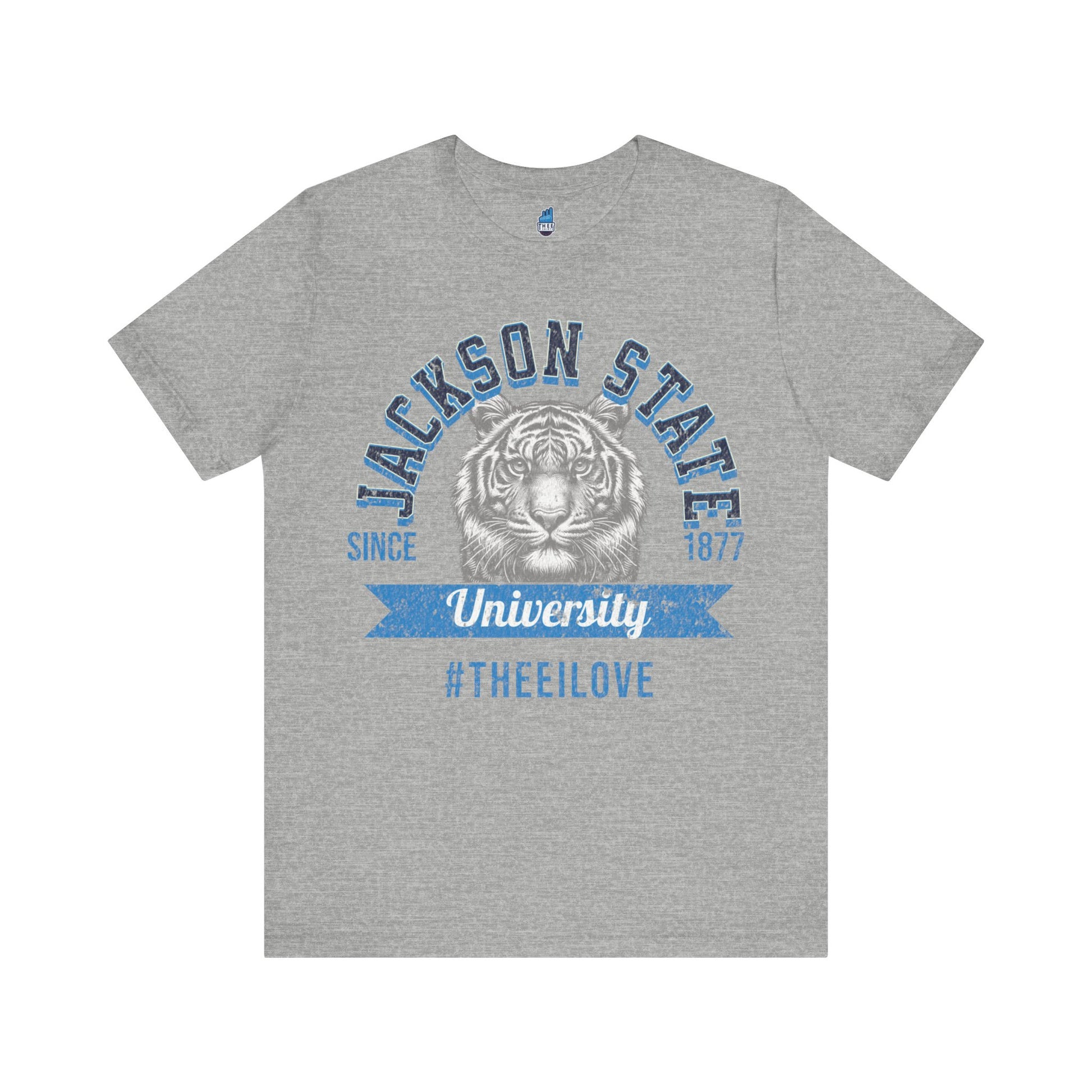 Jackson State University Thee I Love Men's Baby Blue Jersey Short Sleeve Tee Printify