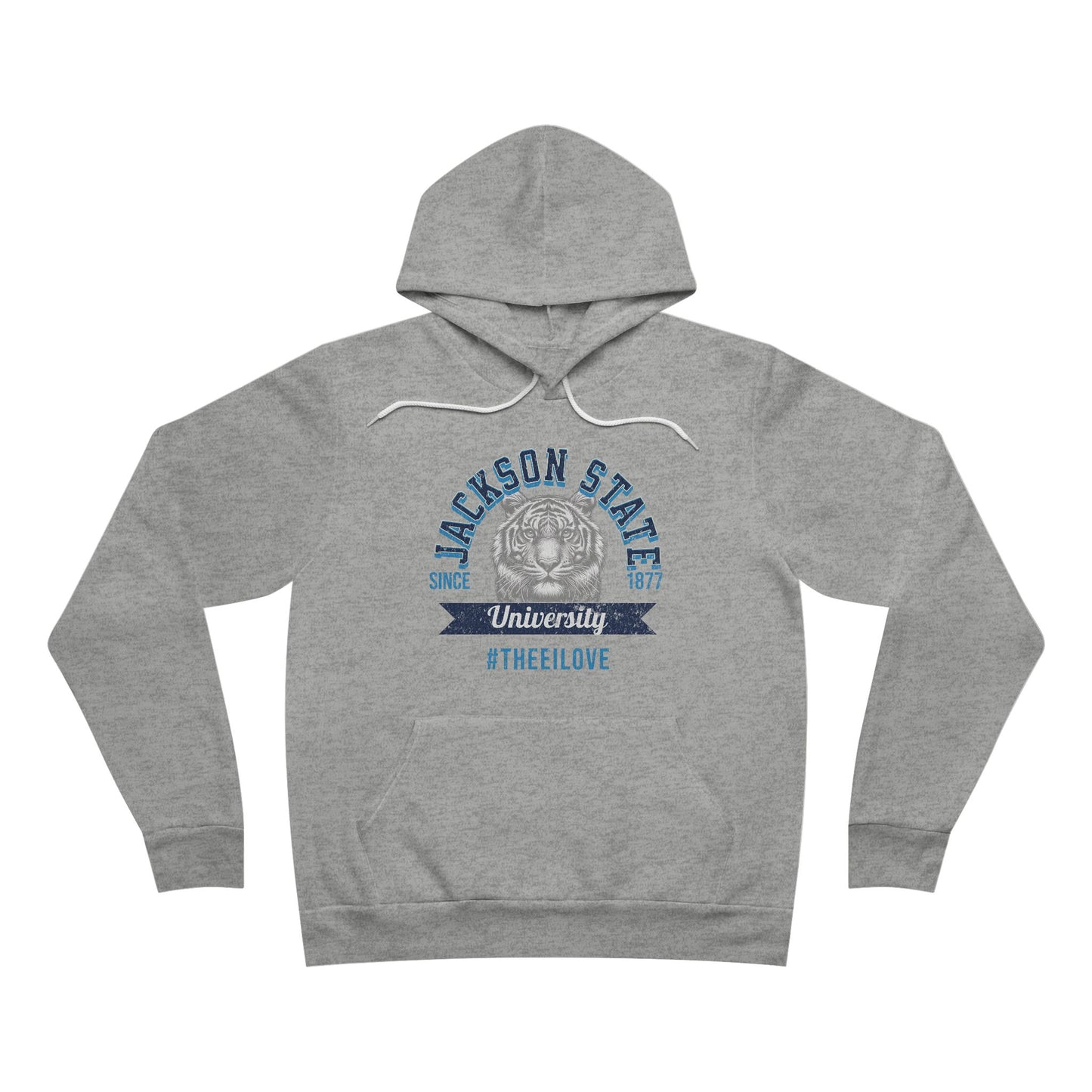 Jackson State University Thee I Love Men's Baby Blue Fleece Pullover Hoodie