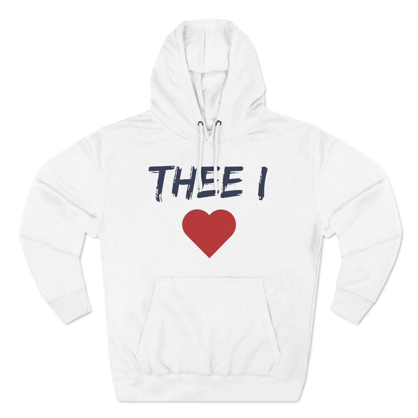 Thee I Heart Women's Block Navy Premium Pullover Hoodie Printify