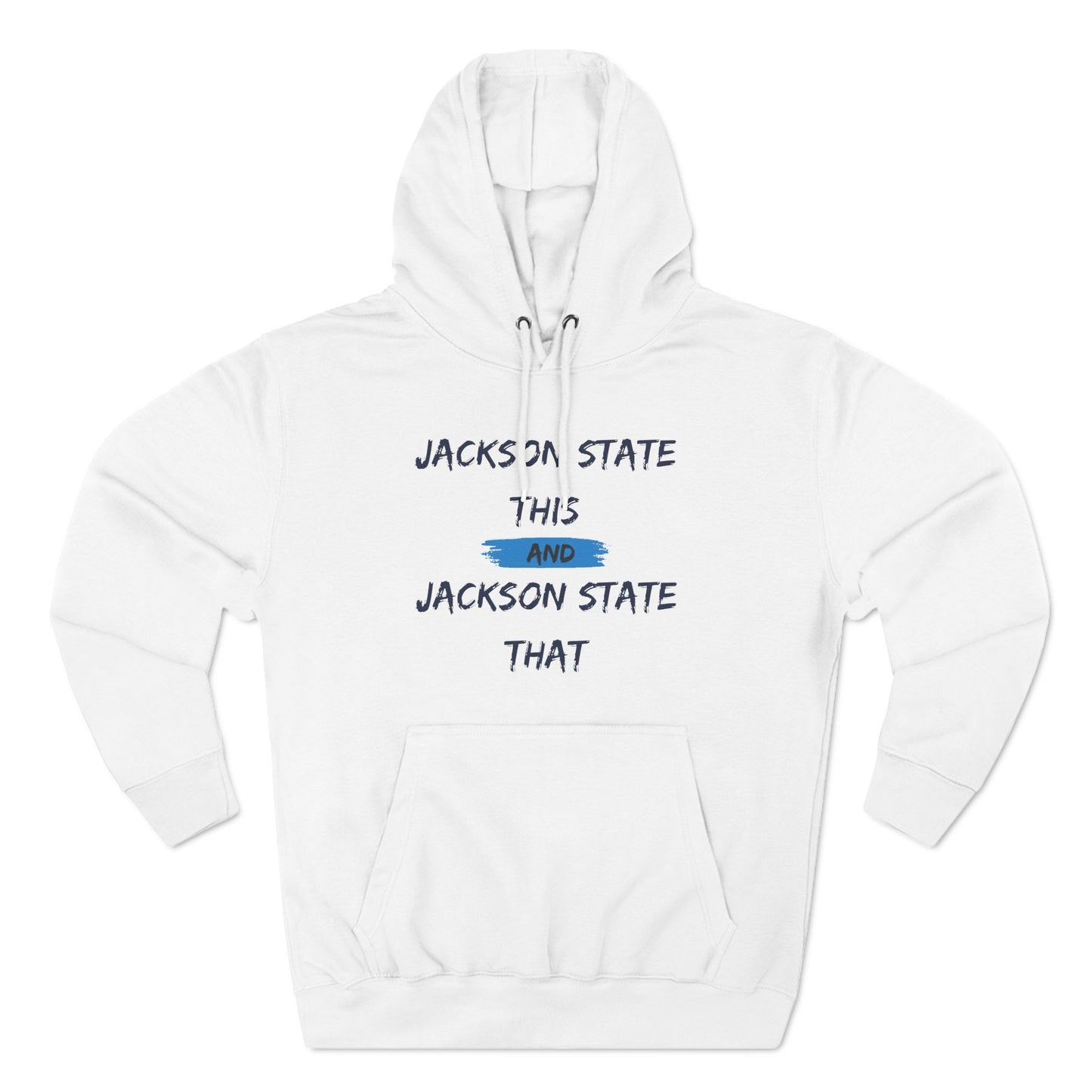 Jackson State This, Jackson State That Women's Block Baby Blue Premium Pullover Hoodie Printify