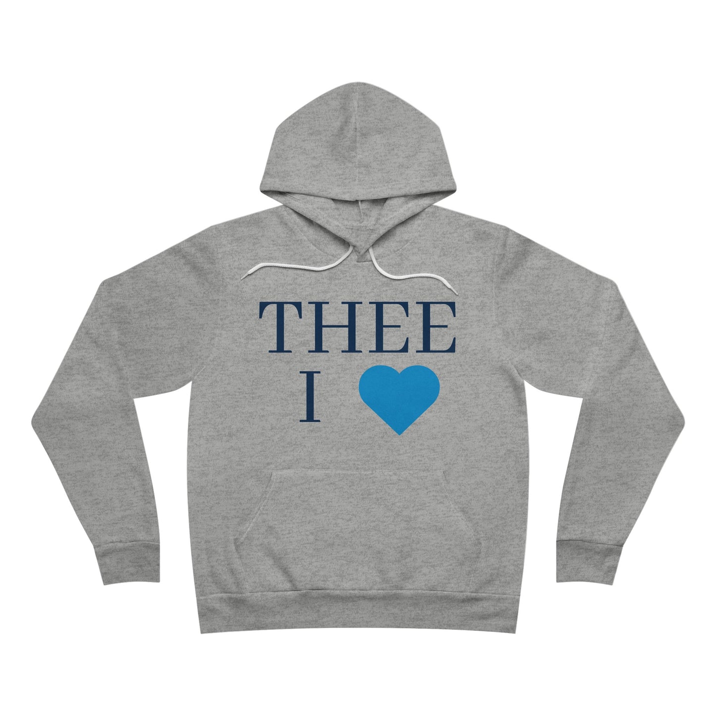 Thee I Heart Men's Baby Blue Fleece Pullover Hoodie Printify