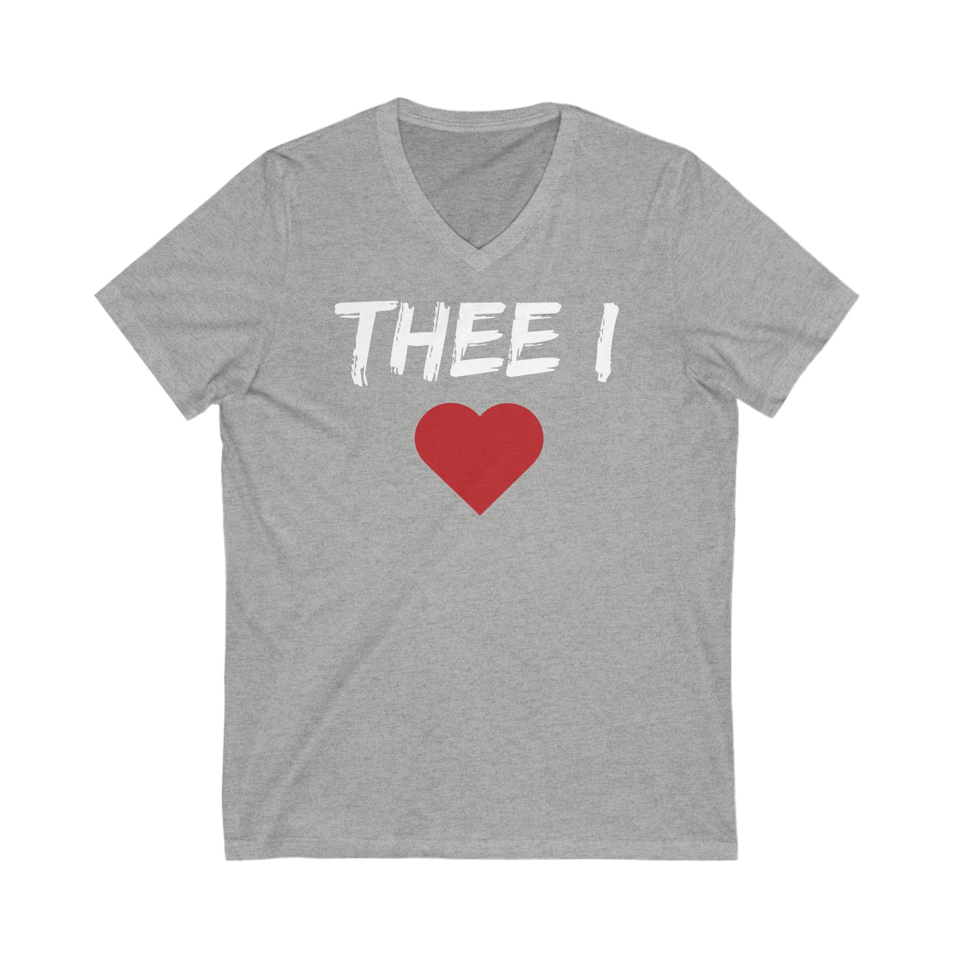 Thee I Heart Block White  Women's V-Neck Tee Printify