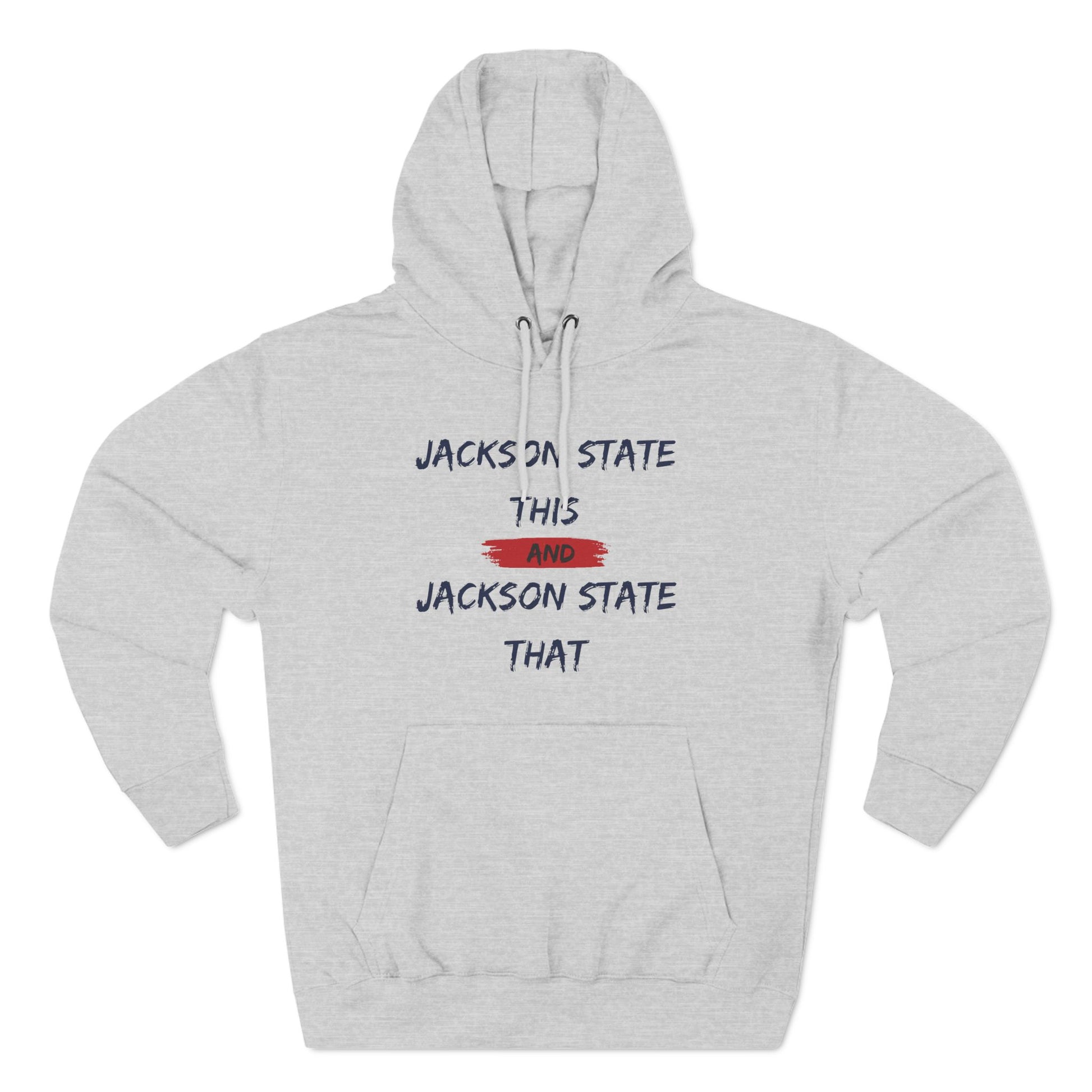 Jackson State This, Jackson State That Women's Block Red Premium Pullover Hoodie Printify