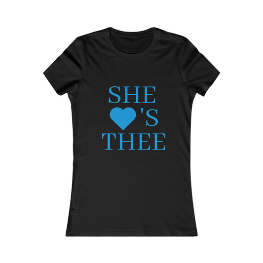 She Heart's Thee Women's Baby Blue Favorite Tee Printify