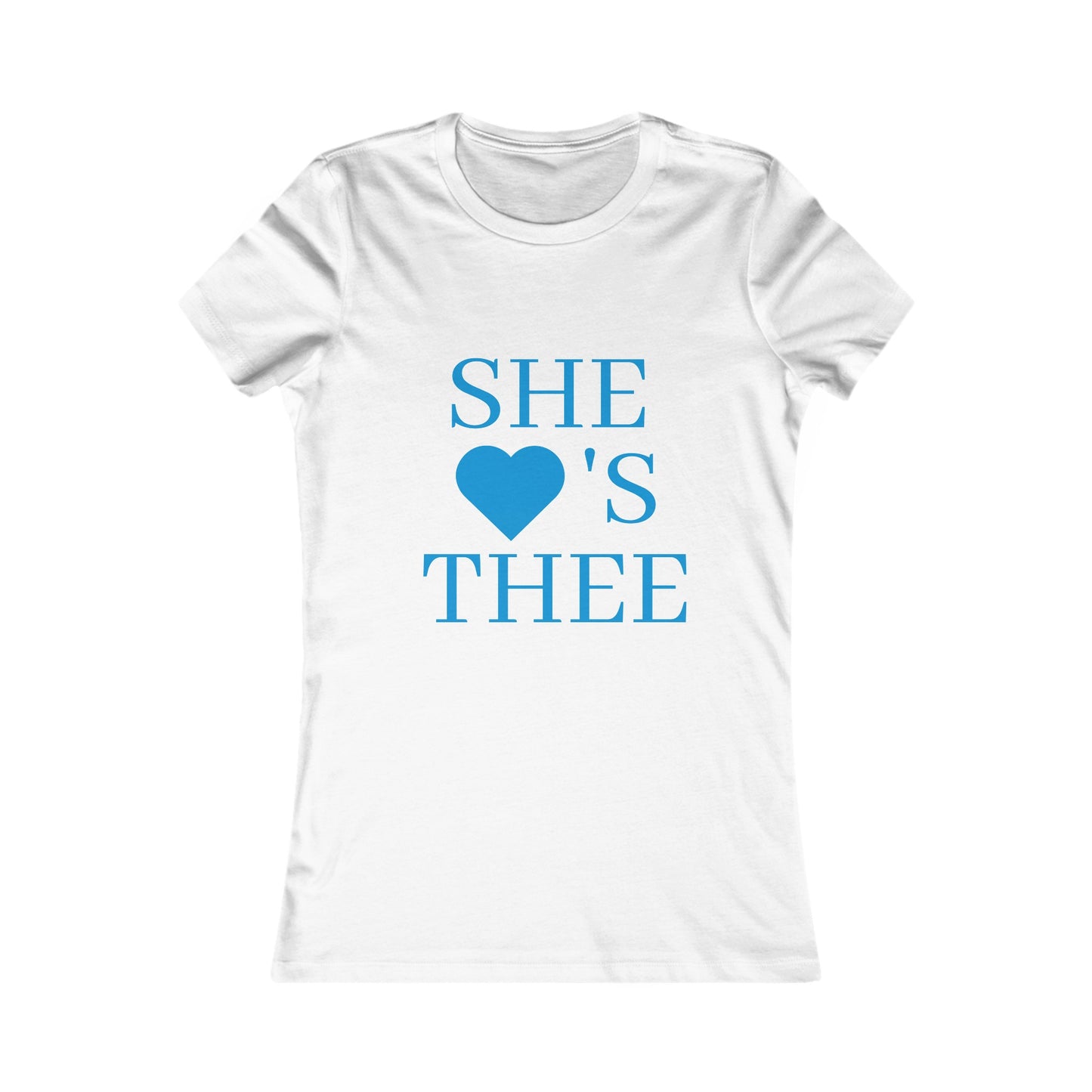 She Heart's Thee Women's Baby Blue Favorite Tee Printify