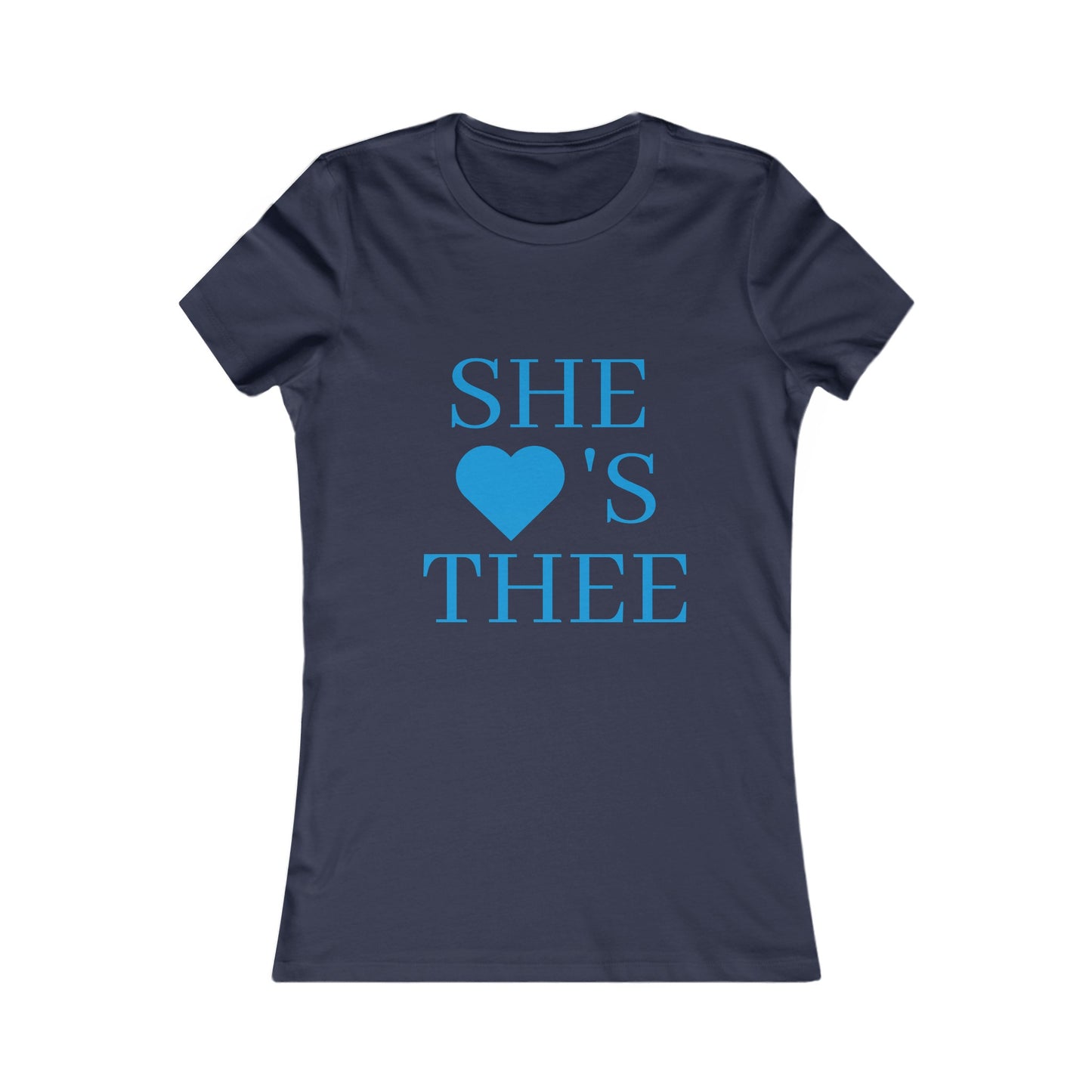 She Heart's Thee Women's Baby Blue Favorite Tee Printify