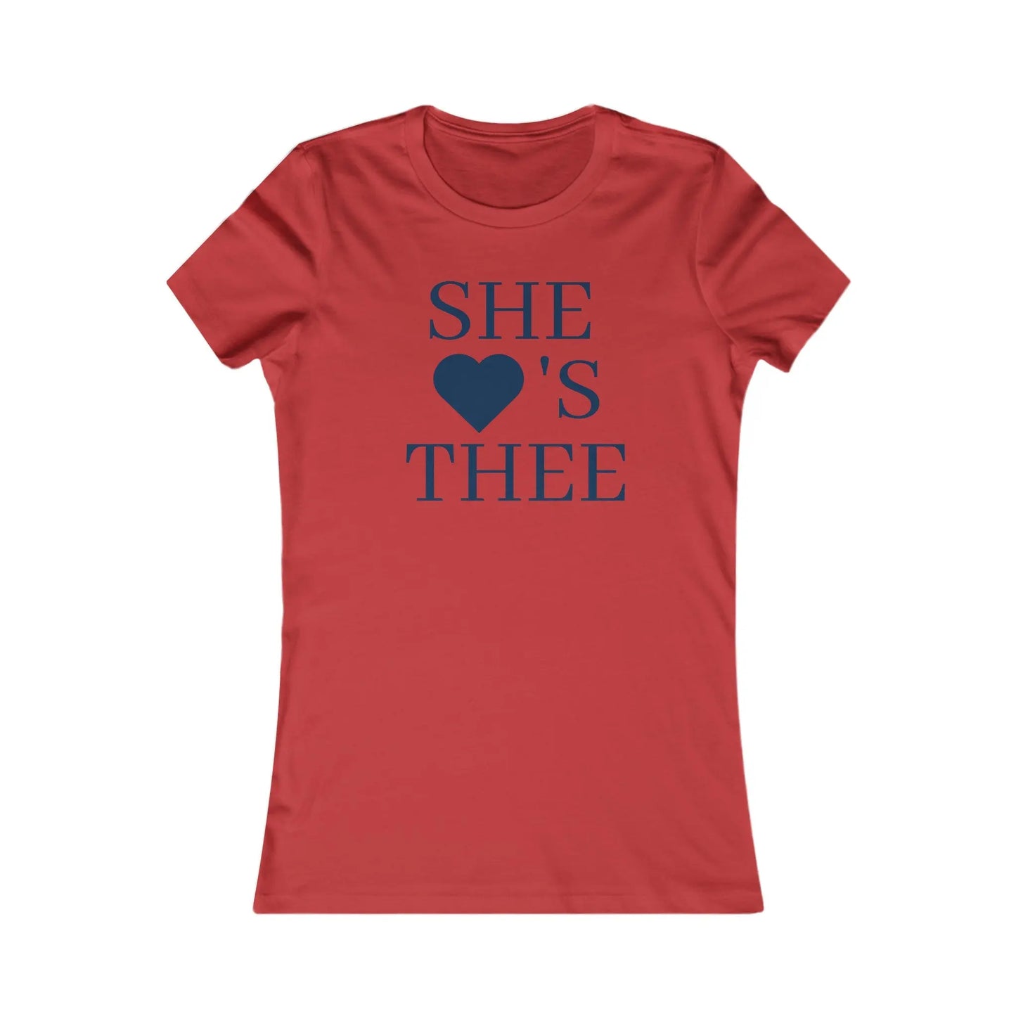 She Heart's Thee Navy Women's Favorite Tee Printify