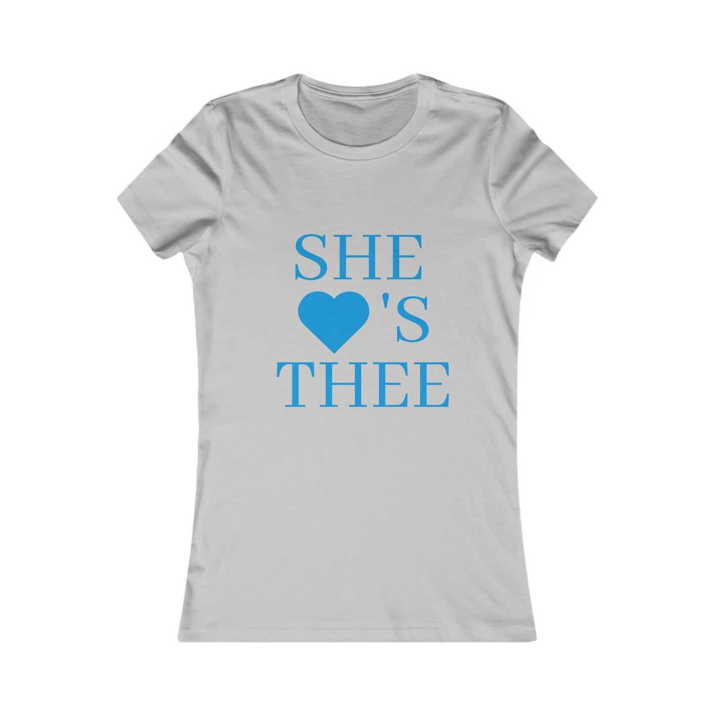 She Heart's Thee Women's Baby Blue Favorite Tee Printify