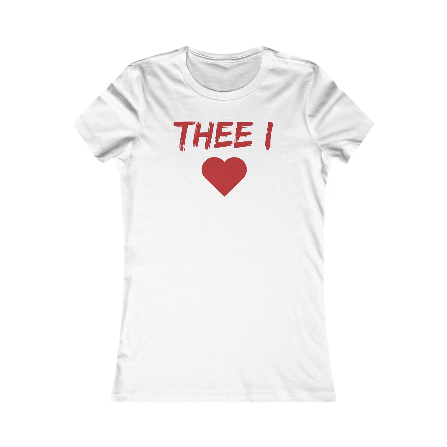 Thee I Heart Red Block Women's Favorite Tee Printify