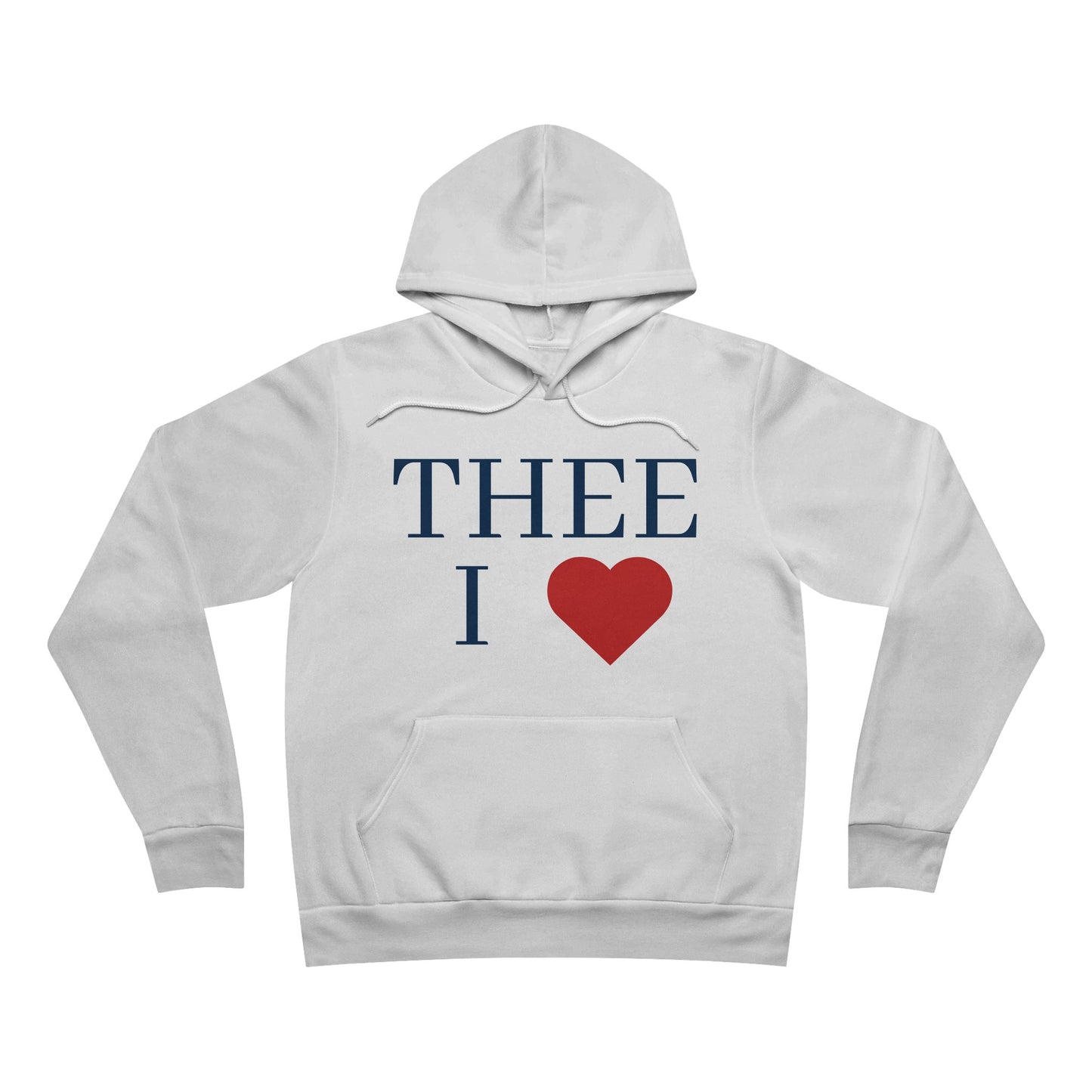 Thee I Heart Men's Navy Fleece Pullover Hoodie Printify