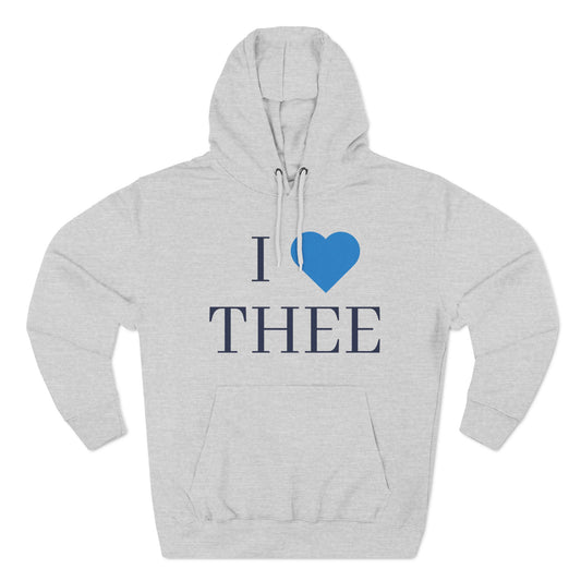 I Heart Thee Women's Baby Blue Premium Pullover Hoodie Printify