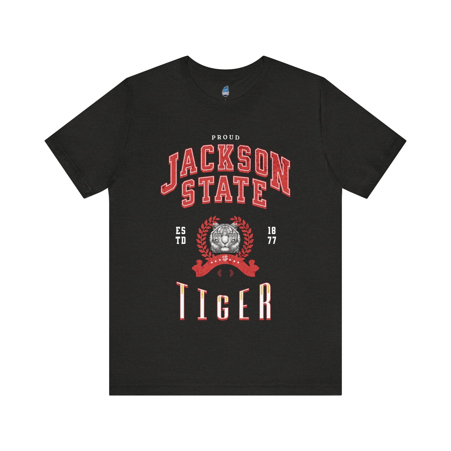 Proud Jackson State Tiger Men's Red Jersey Short Sleeve Tee Printify