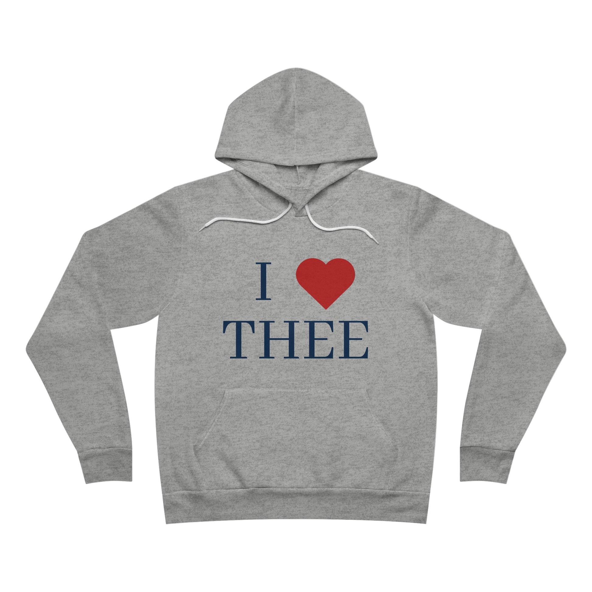 I Heart Thee Men's Navy Fleece Pullover Hoodie Printify