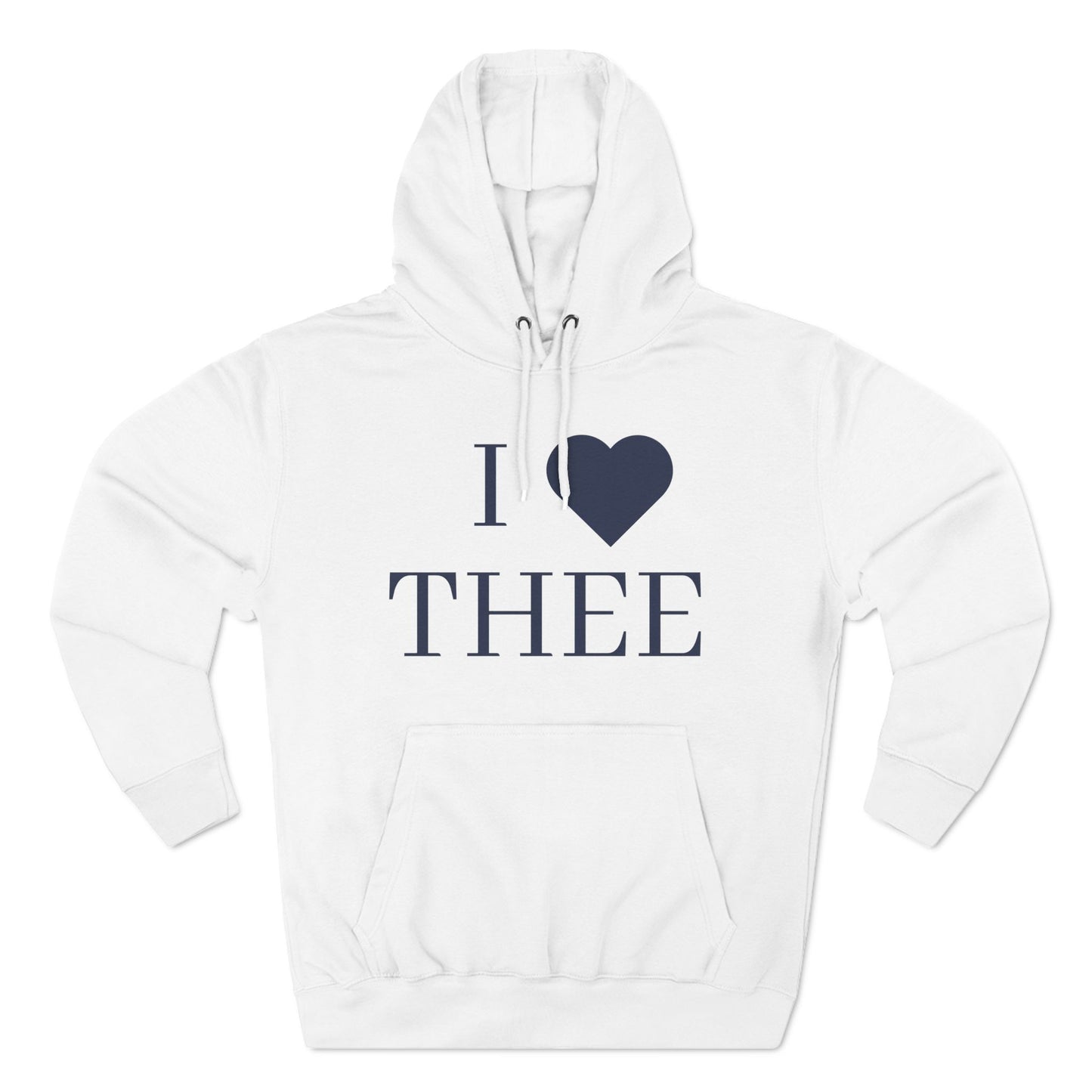 I Heart Thee Women's Navy Premium Pullover Hoodie Printify