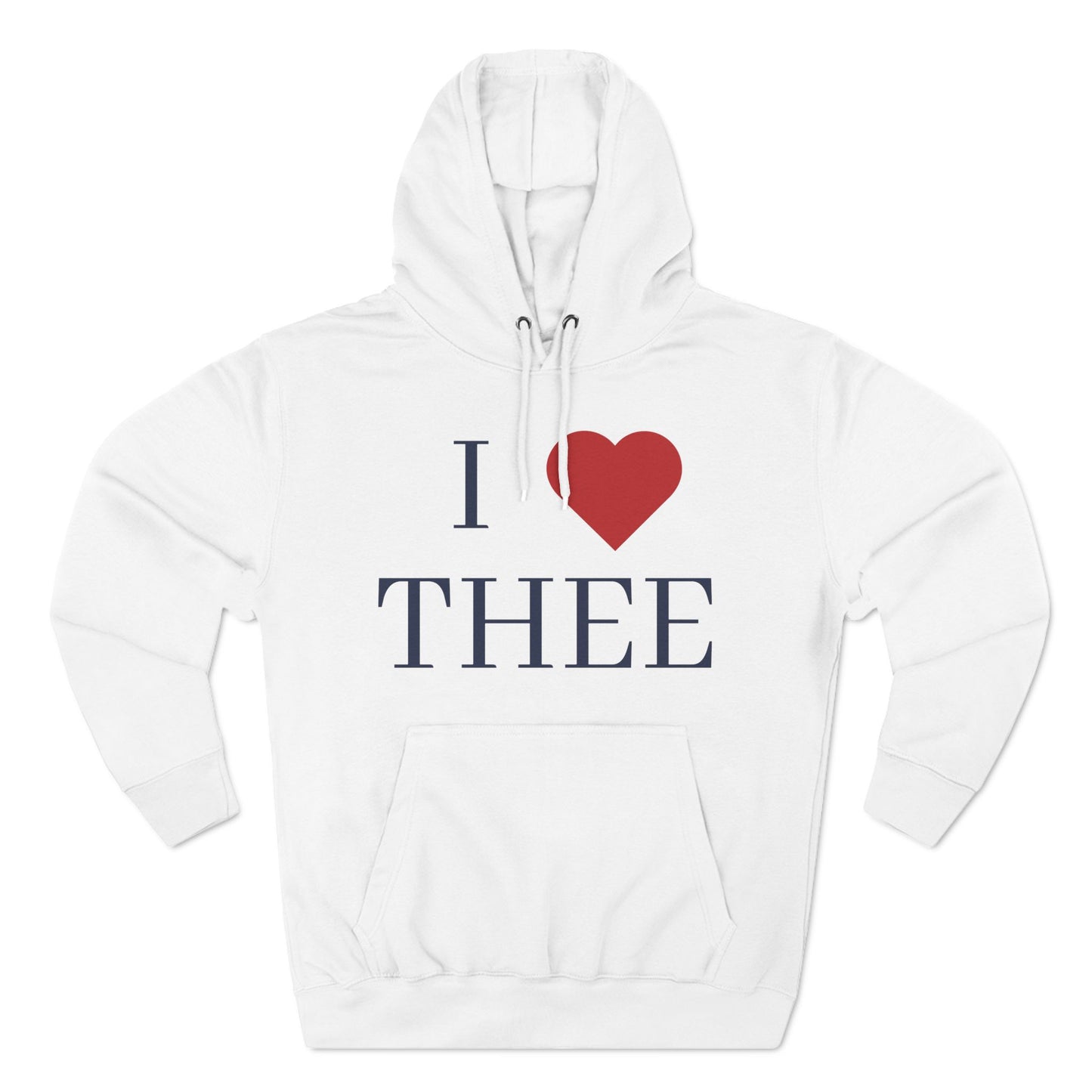 I Heart Thee Women's Navy Premium Pullover Hoodie Printify