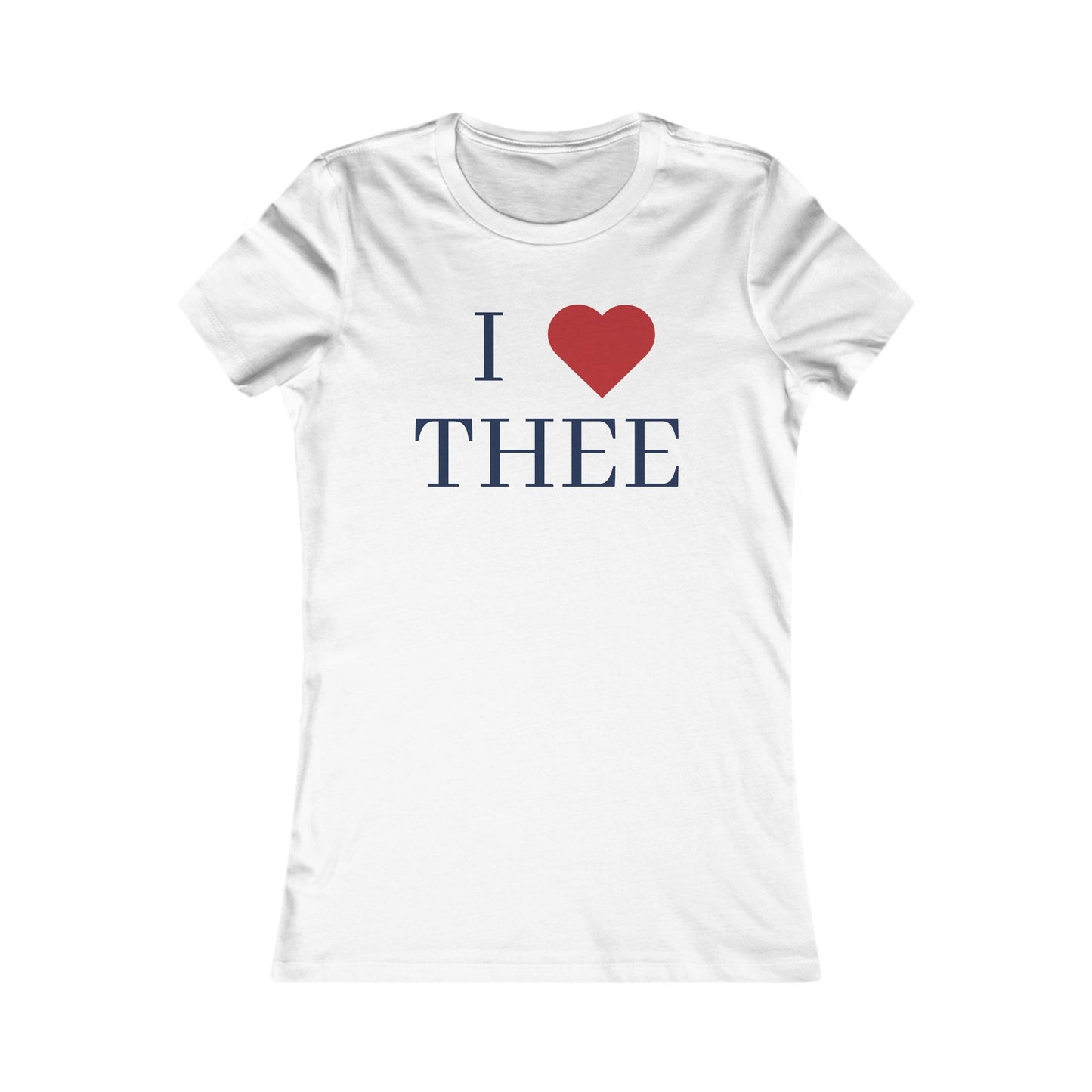 I Heart Thee Navy Women's Favorite Tee Printify