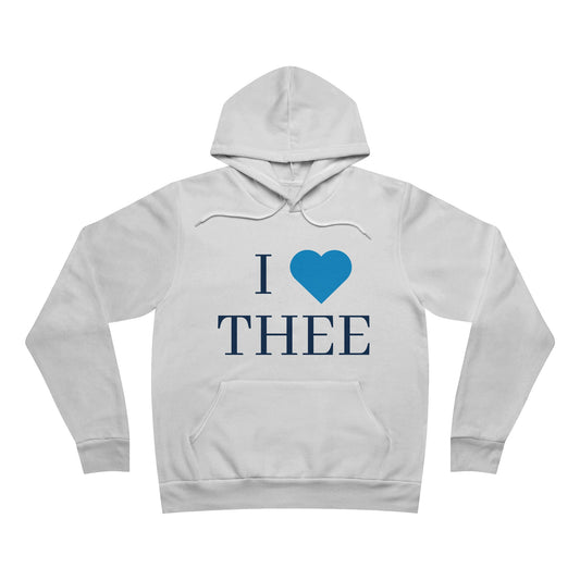 I Heart Thee Men's Baby Blue Fleece Pullover Hoodie Printify