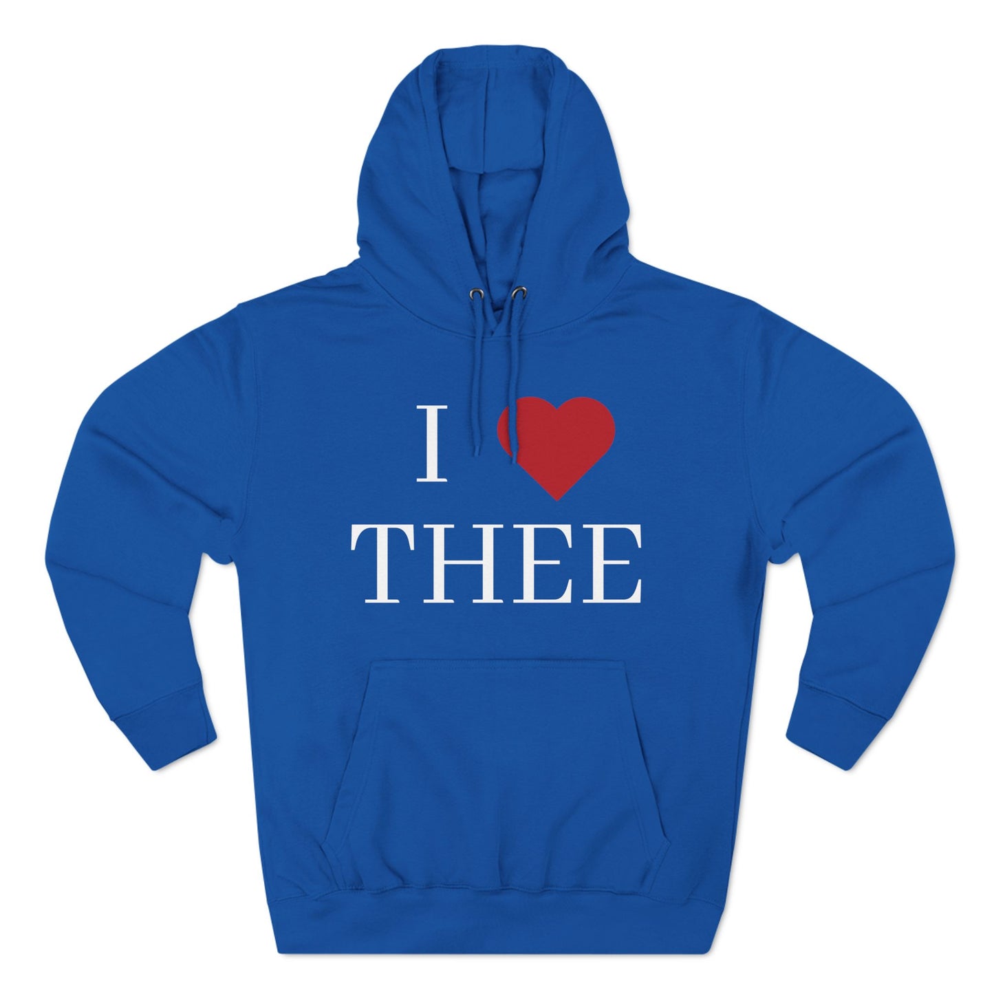 I Heart Thee Women's White Premium Pullover Hoodie Printify