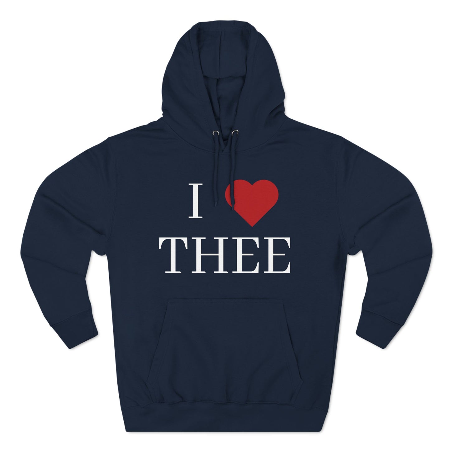 I Heart Thee Women's White Premium Pullover Hoodie Printify