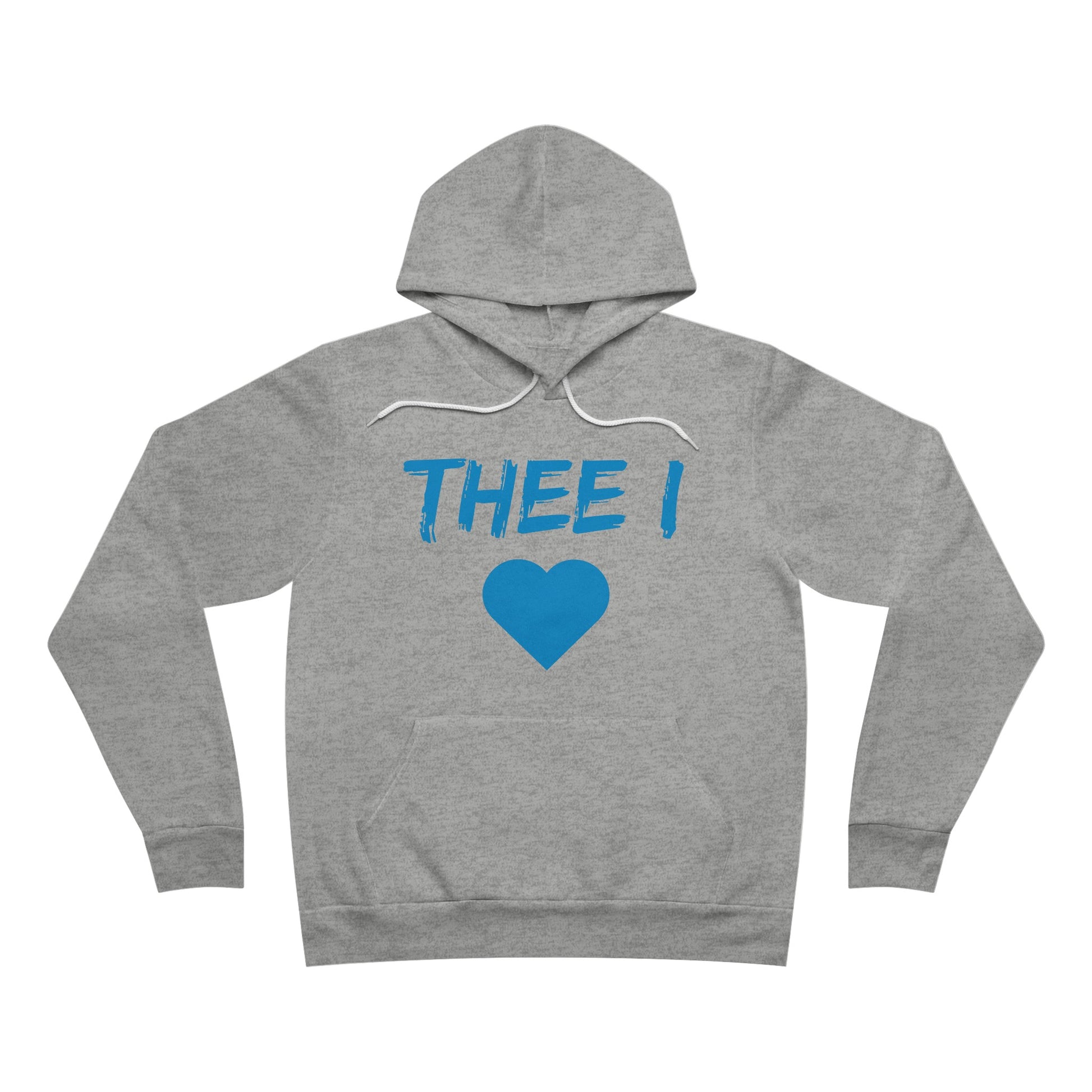 Thee I Heart Men's Block Baby Blue Fleece Pullover Hoodie Printify