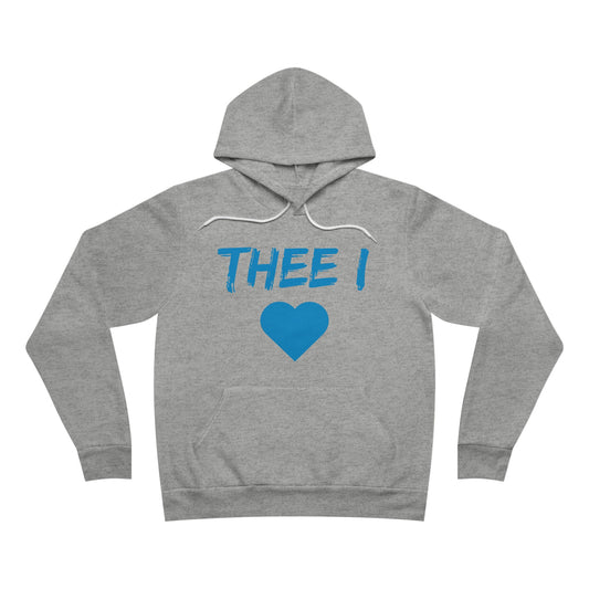 Thee I Heart Men's Block Baby Blue Fleece Pullover Hoodie Printify