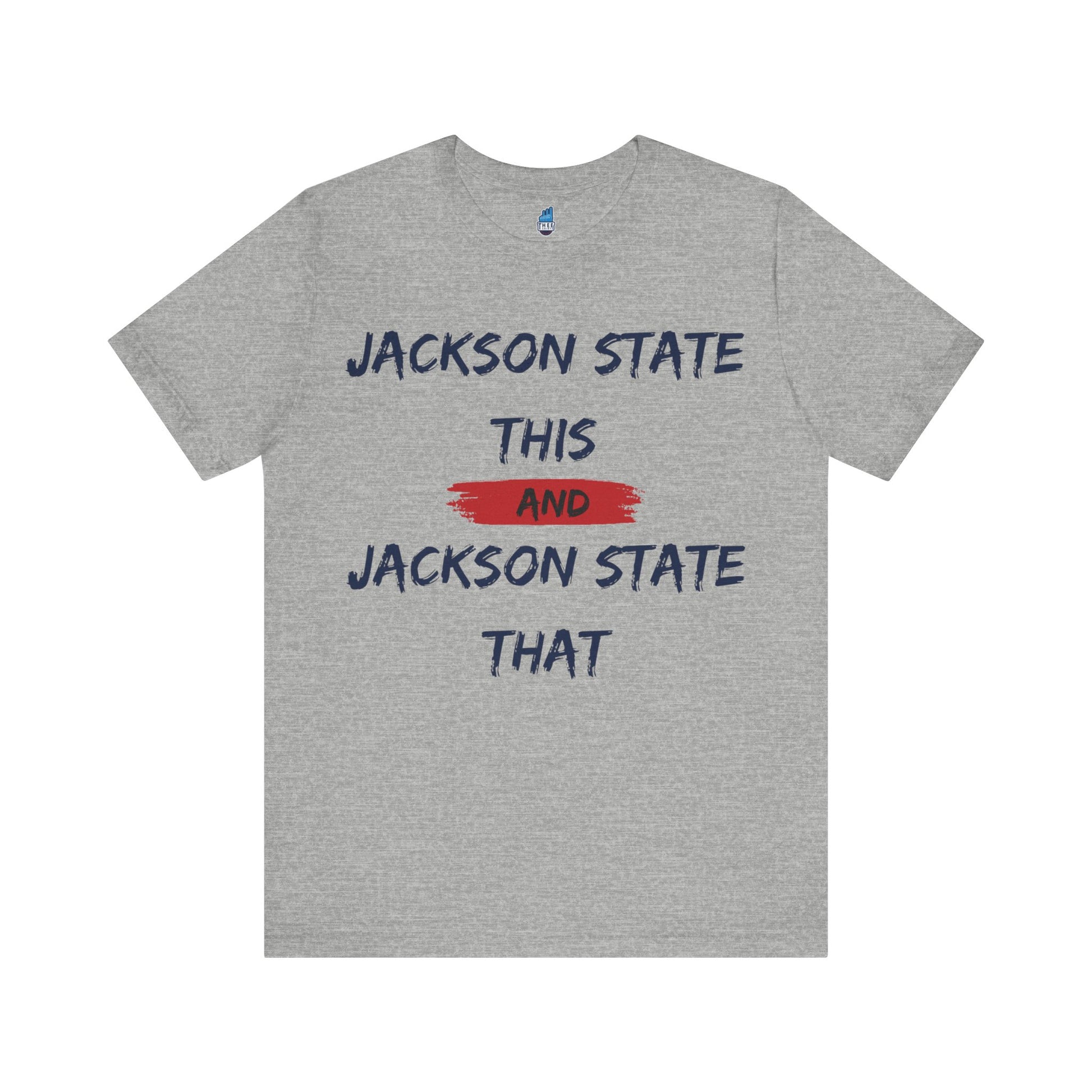 Jackson State This, Jackson State That Red Block Men's Jersey Tee Printify