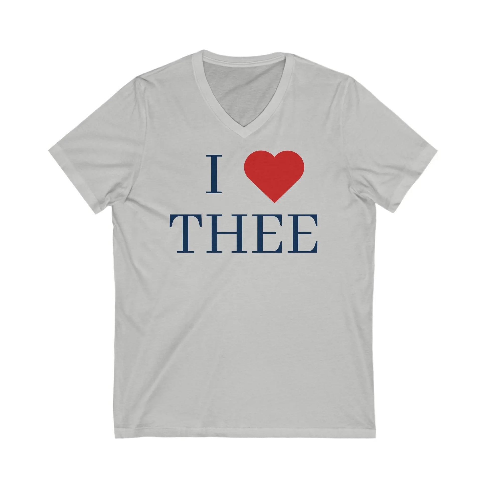 I Heart Thee Navy Men's Jersey Short Sleeve V-Neck Tee Printify