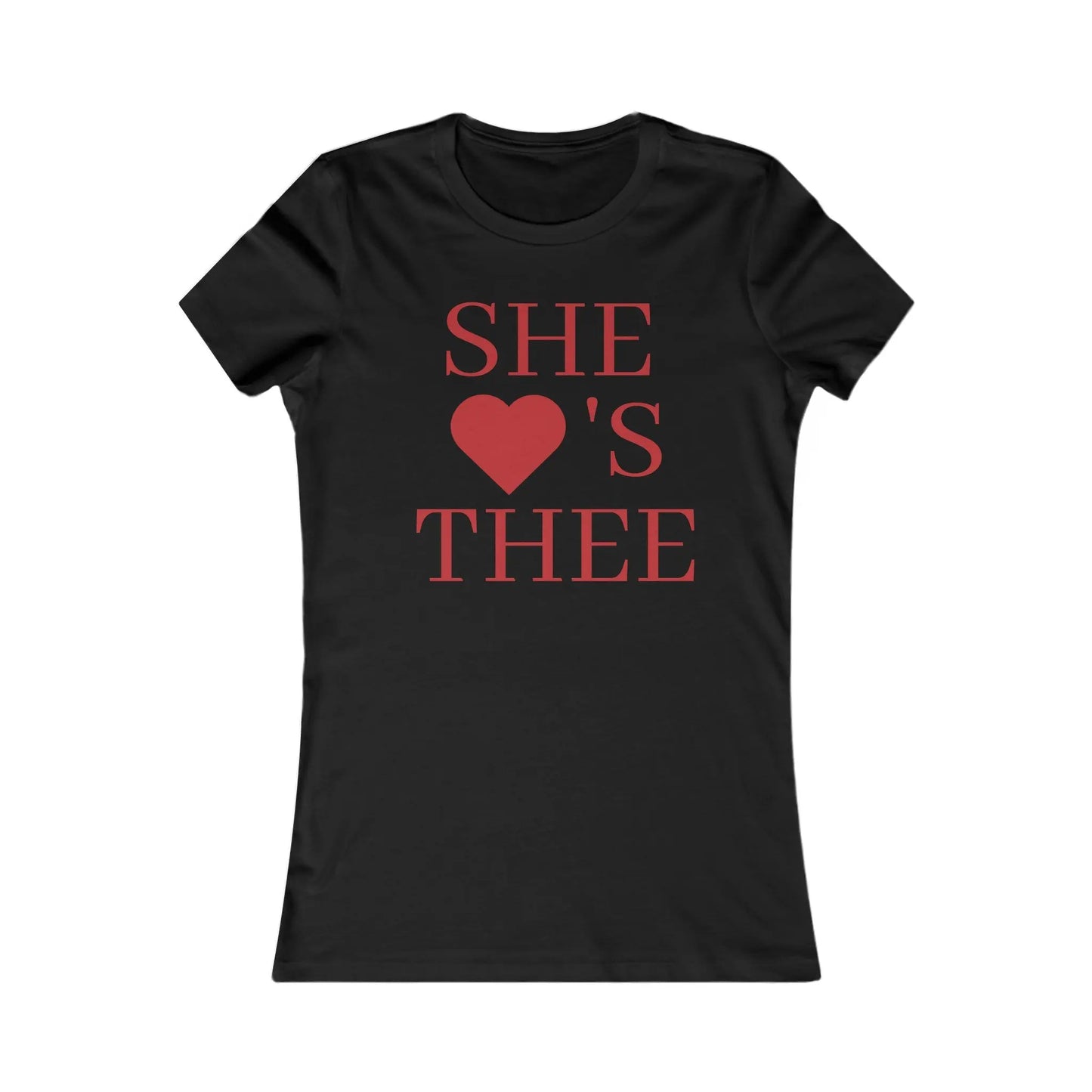 She Heart's Thee Red Women's Favorite Tee Printify