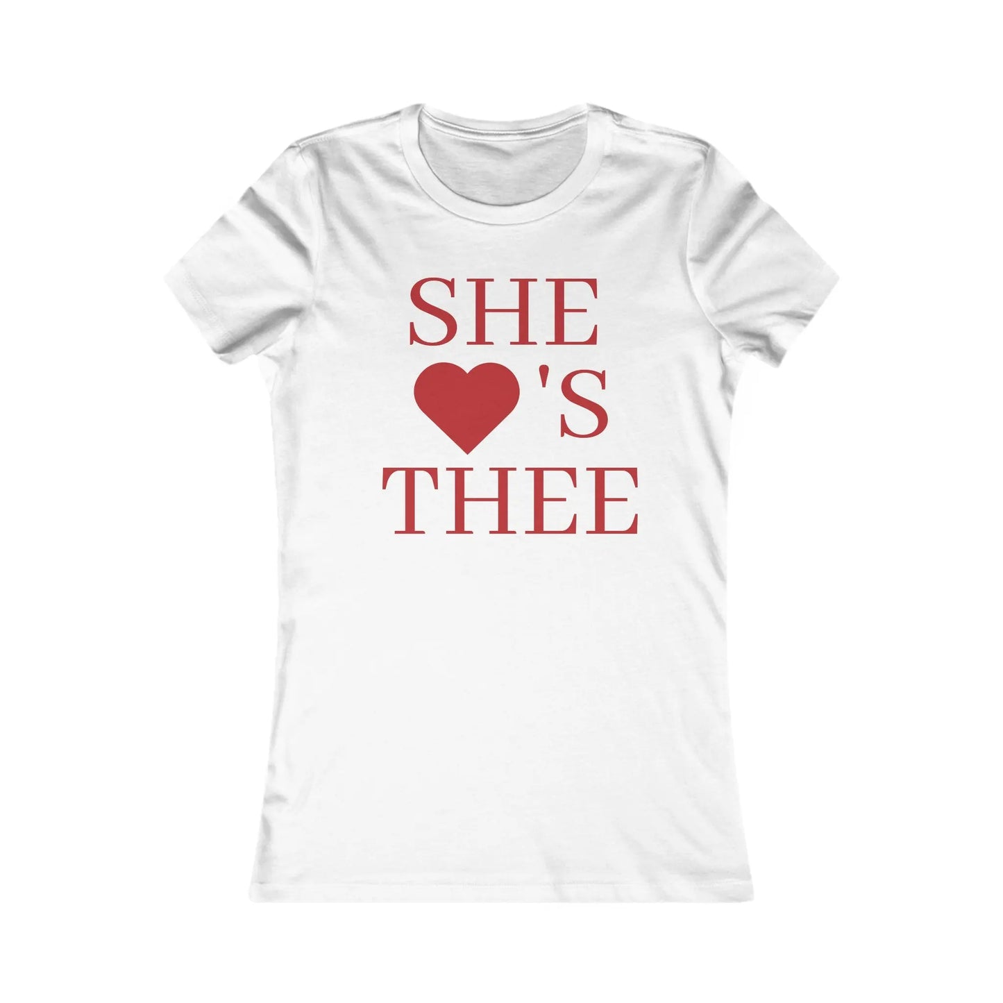 She Heart's Thee Red Women's Favorite Tee Printify