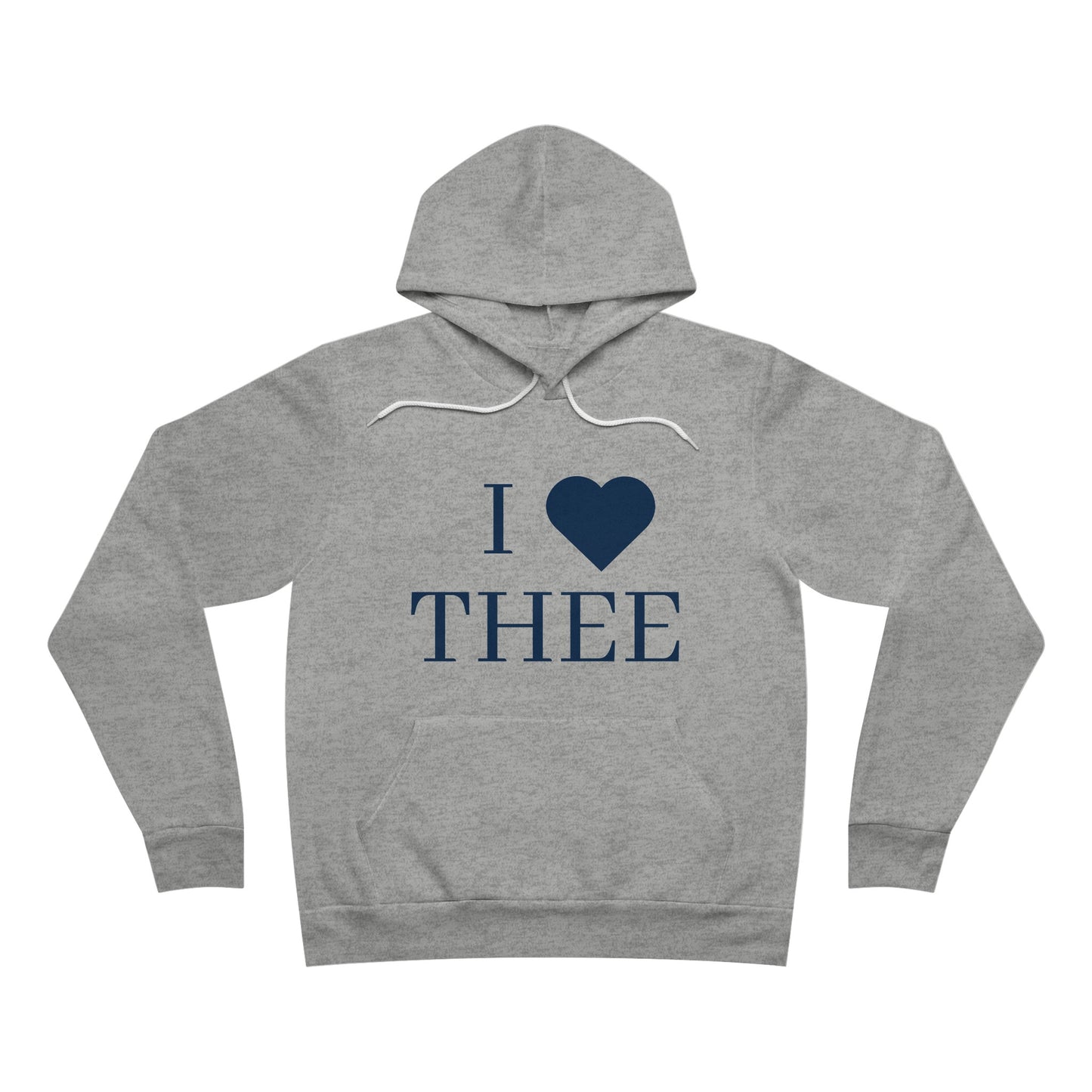 I Heart Thee Men's Navy Fleece Pullover Hoodie Printify