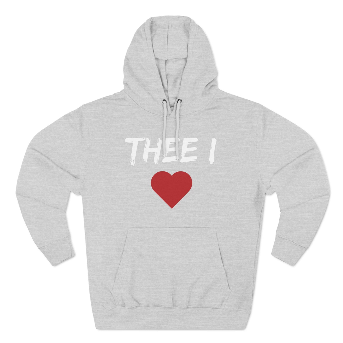 Thee I Heart Women's Block White Premium Pullover Hoodie Printify