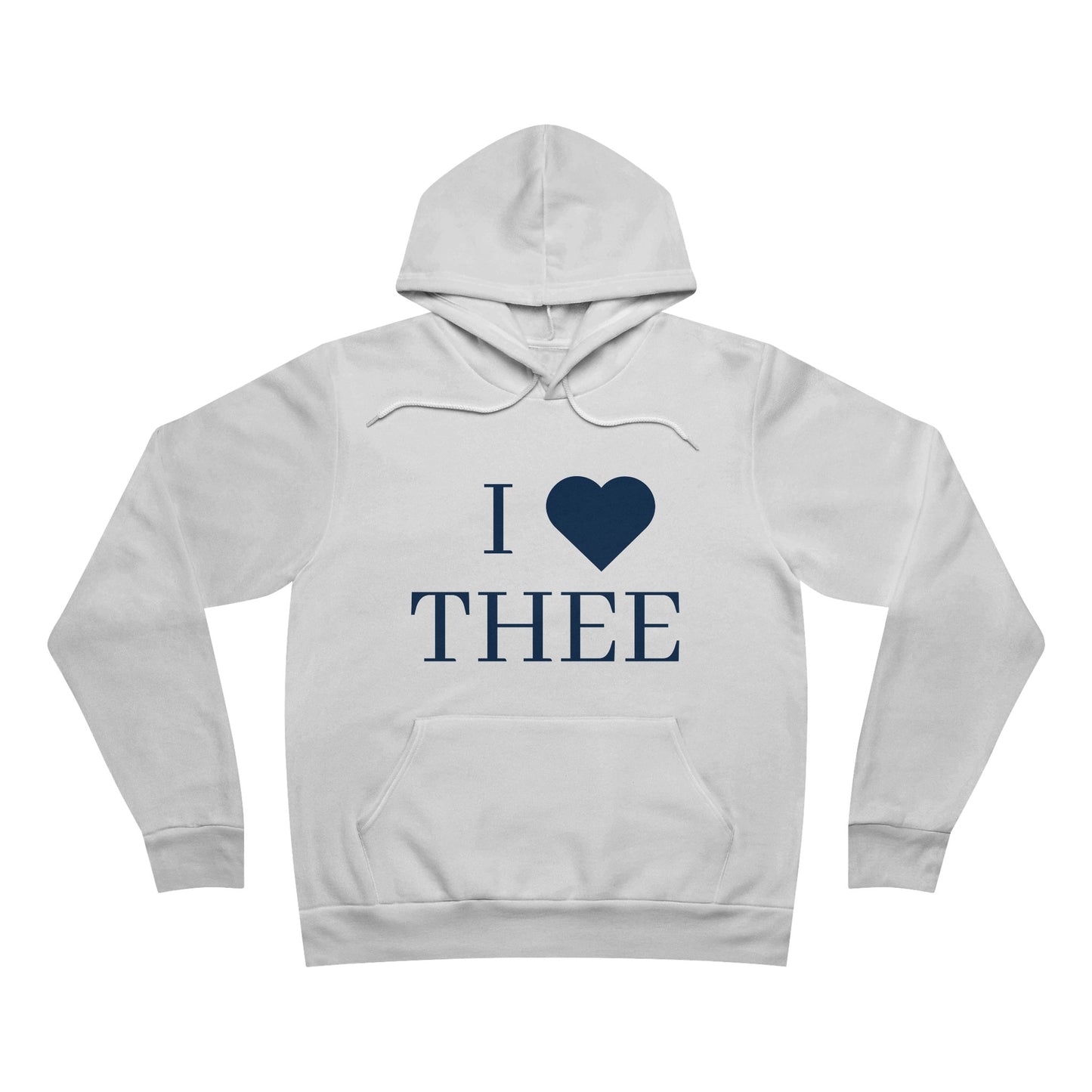 I Heart Thee Men's Navy Fleece Pullover Hoodie Printify