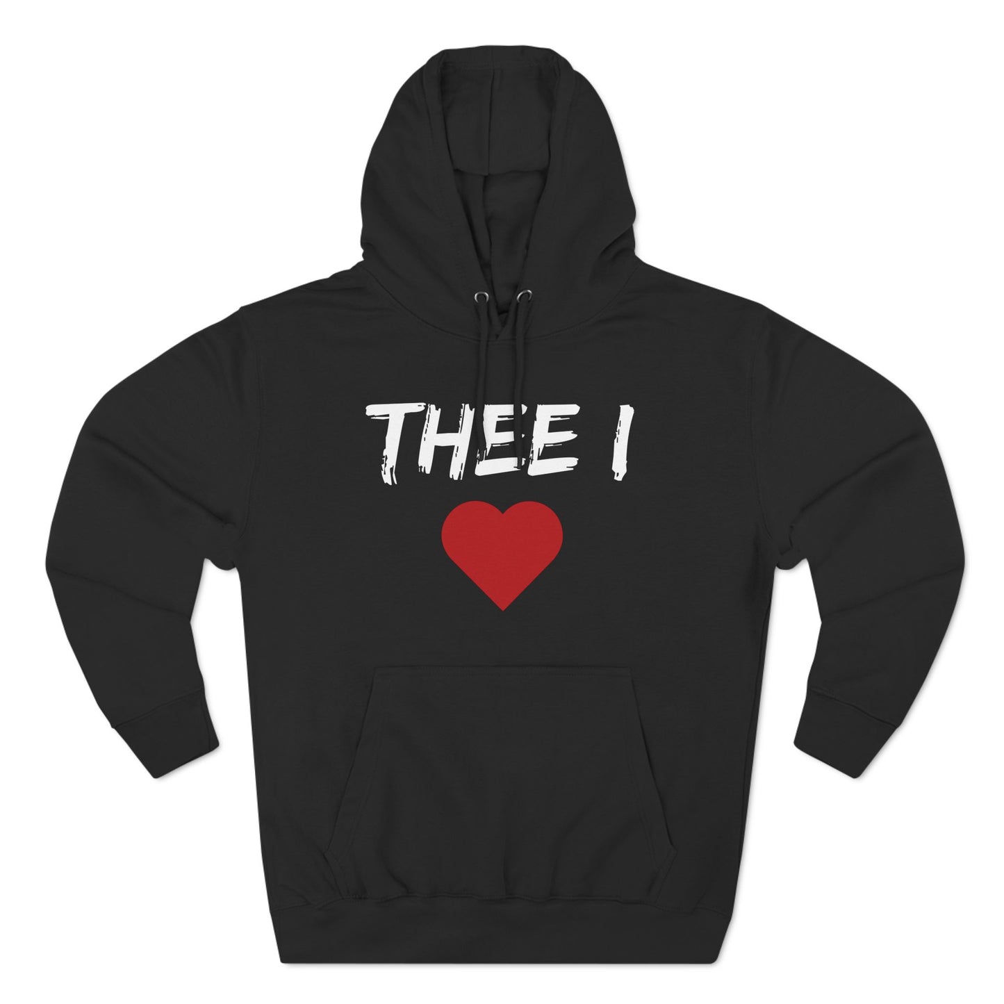 Thee I Heart Women's Block White Premium Pullover Hoodie Printify