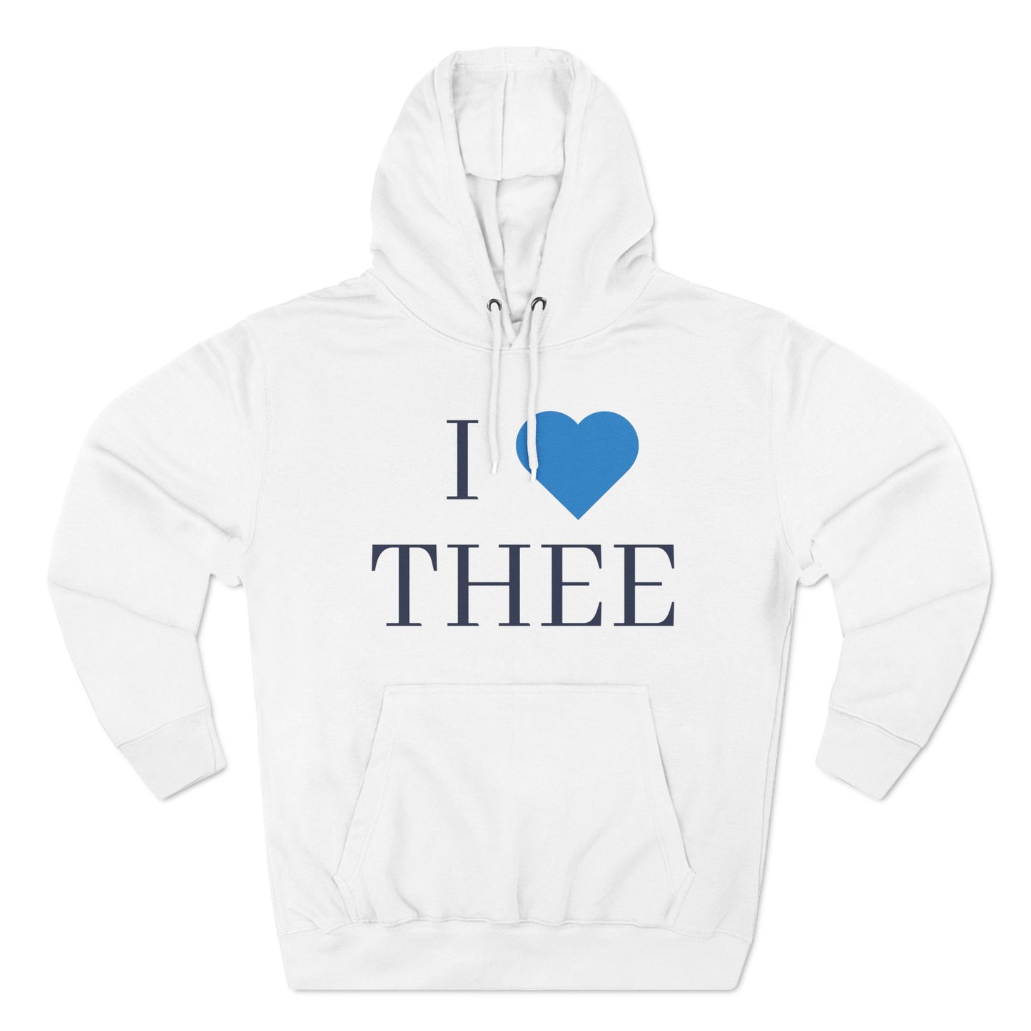 I Heart Thee Women's Baby Blue Premium Pullover Hoodie Printify