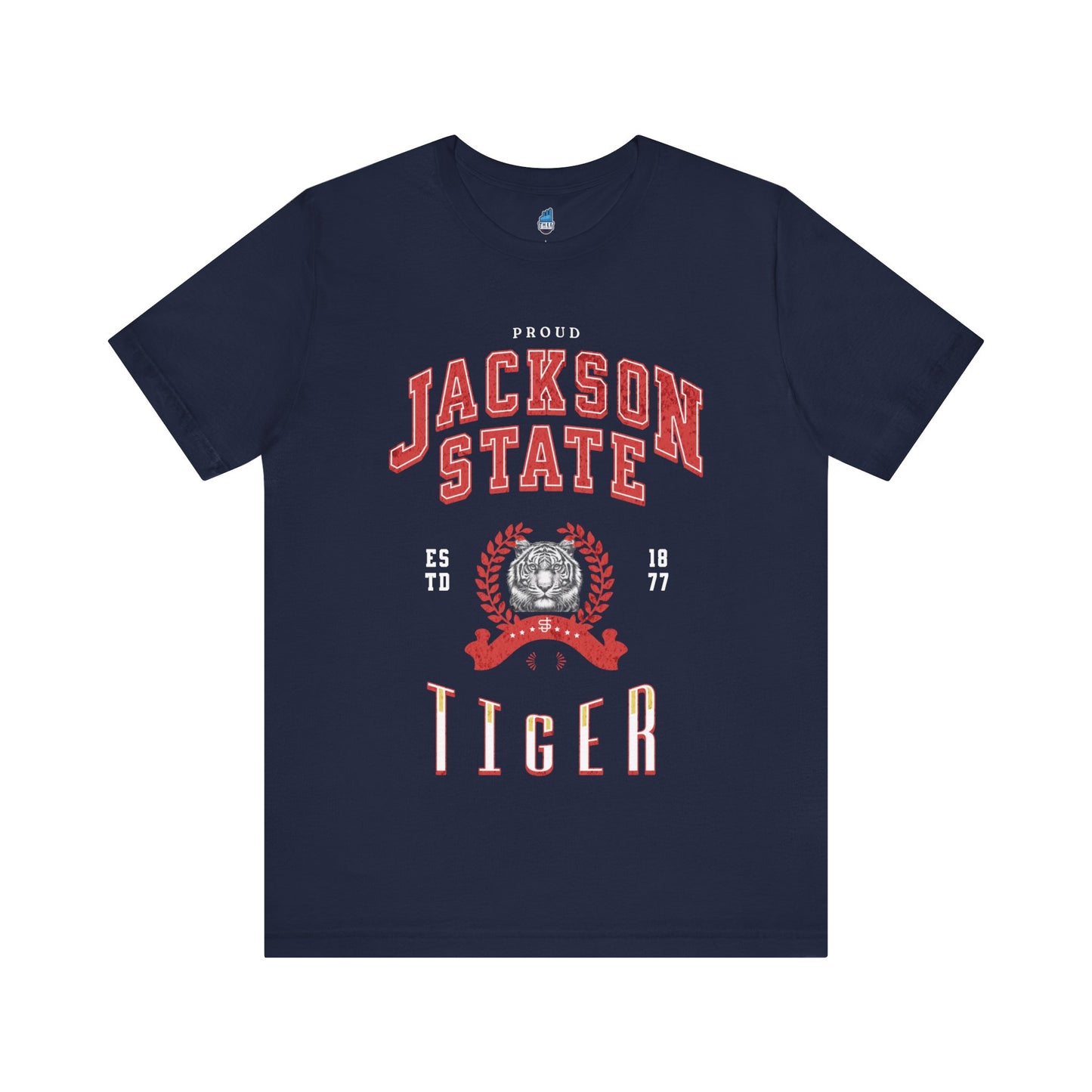 Proud Jackson State Tiger Men's Red Jersey Short Sleeve Tee Printify