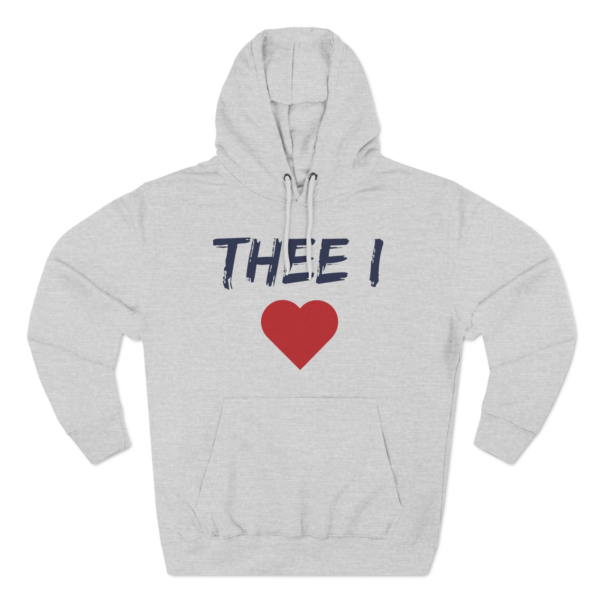 Thee I Heart Women's Block Navy Premium Pullover Hoodie Printify