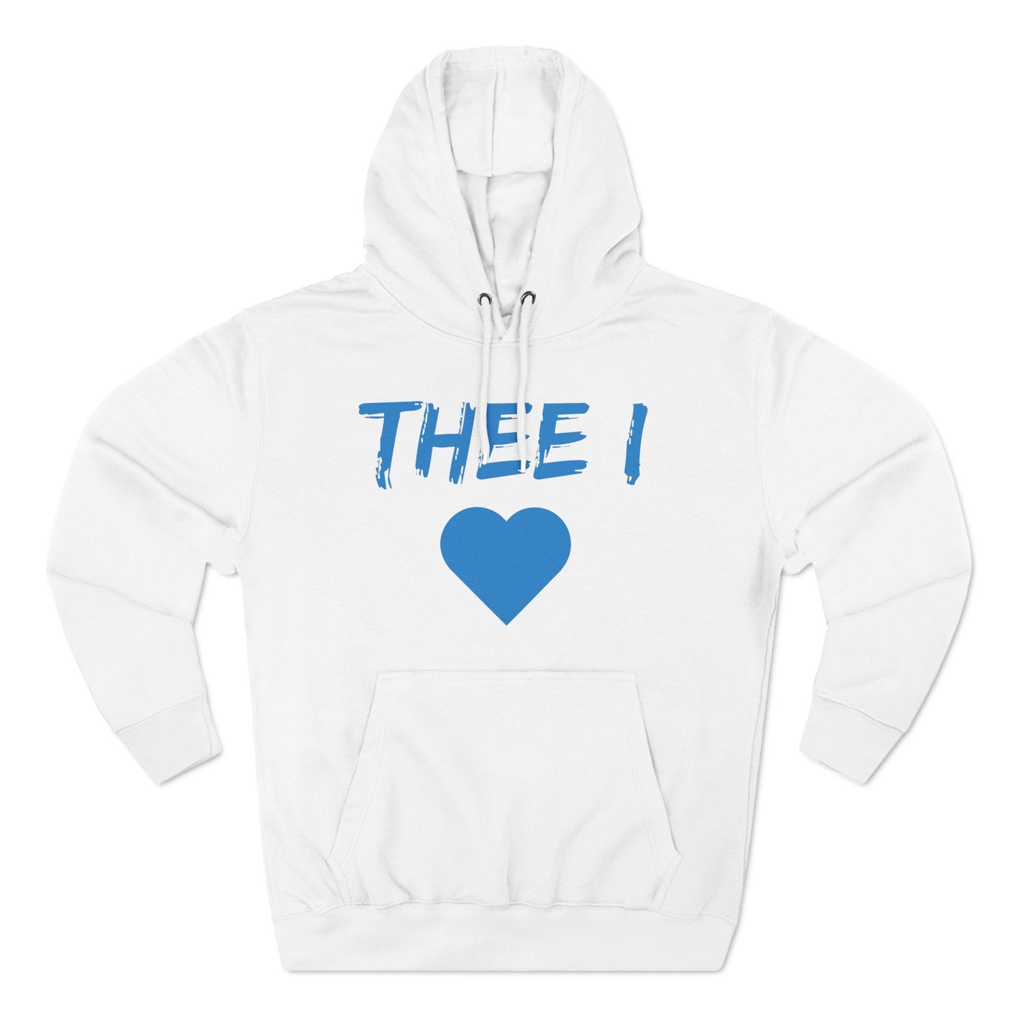 Thee I Heart Women's Block Baby Blue Premium Pullover Hoodie Printify