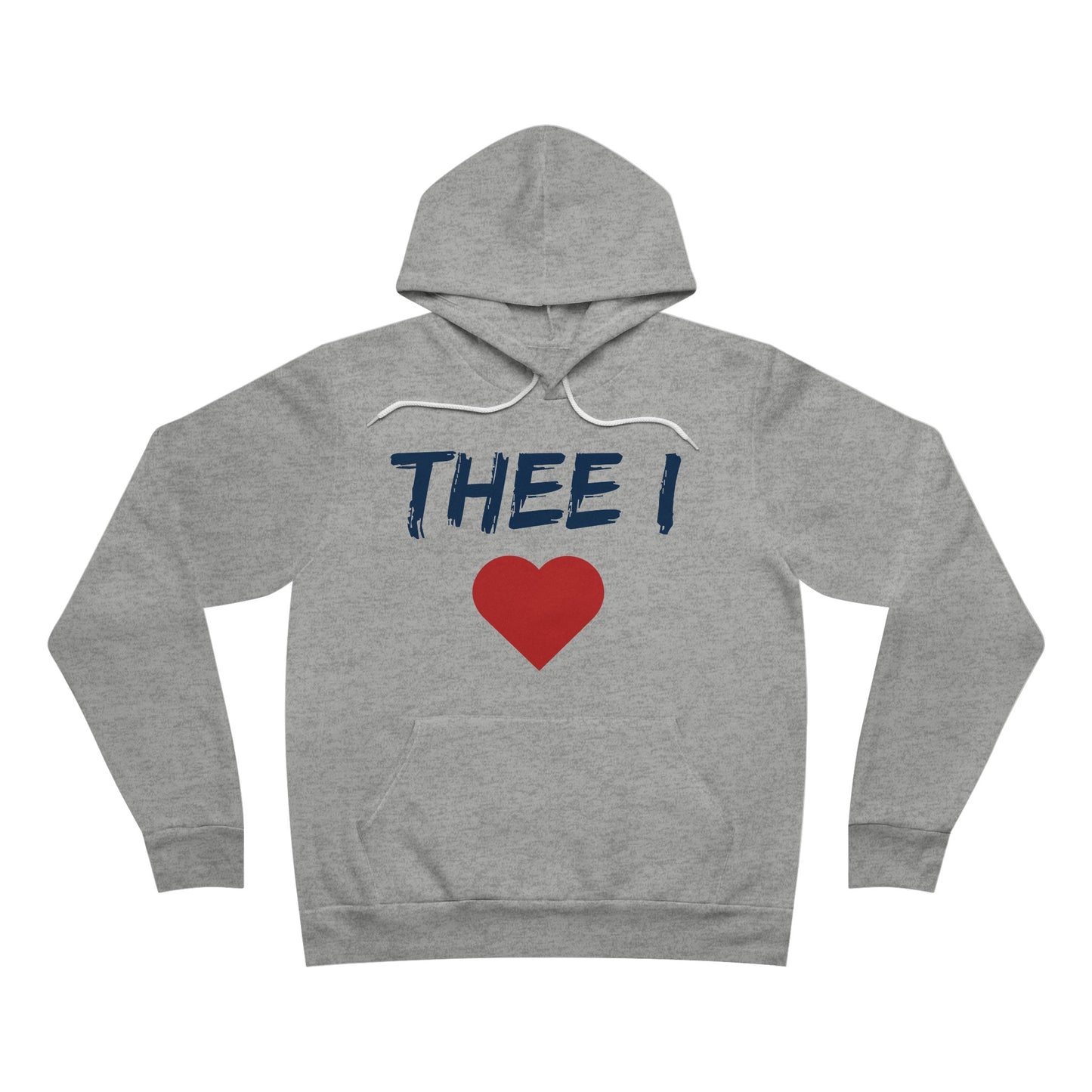 Thee I Heart Men's Block Navy Fleece Pullover Hoodie Printify