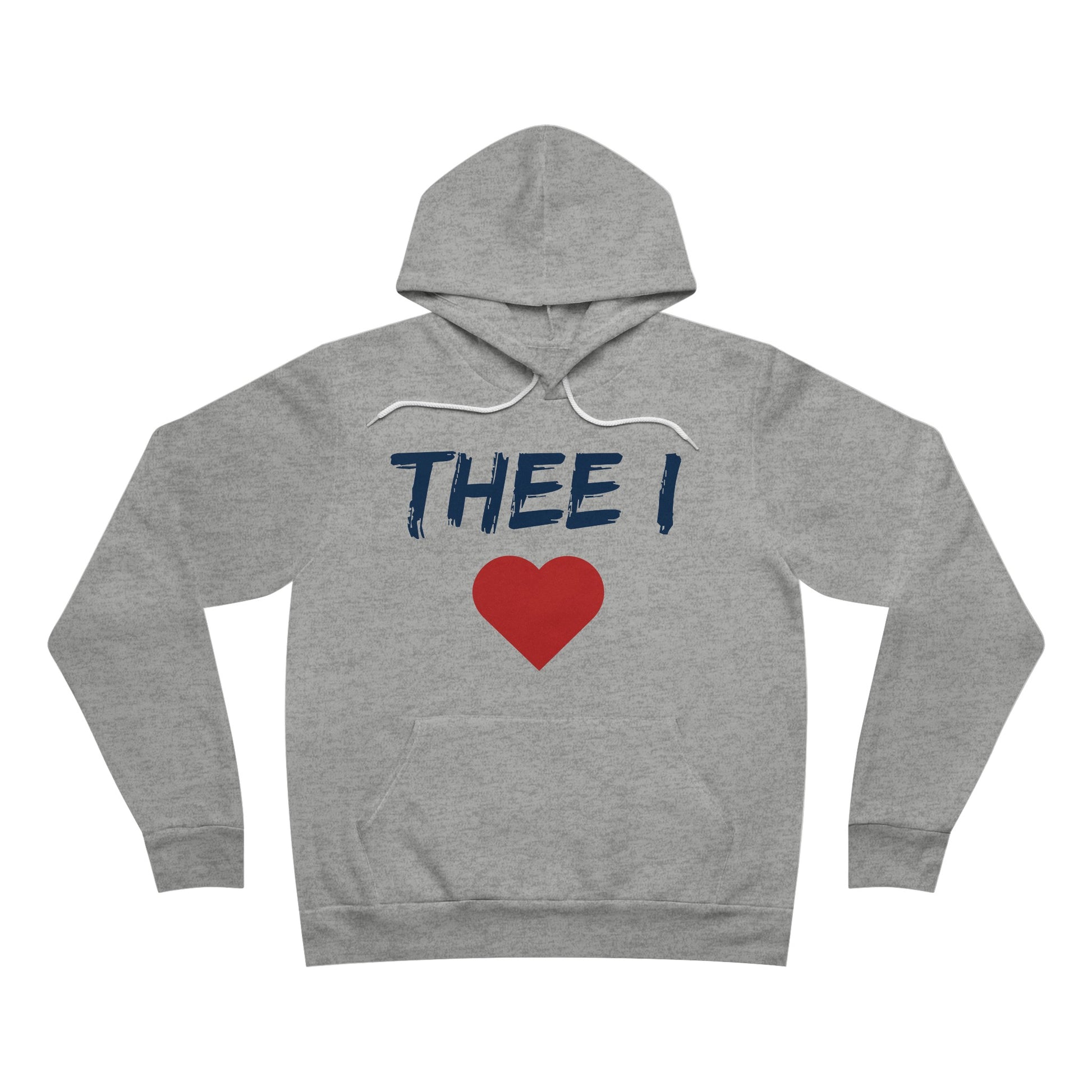 Thee I Heart Men's Block Navy Fleece Pullover Hoodie Printify