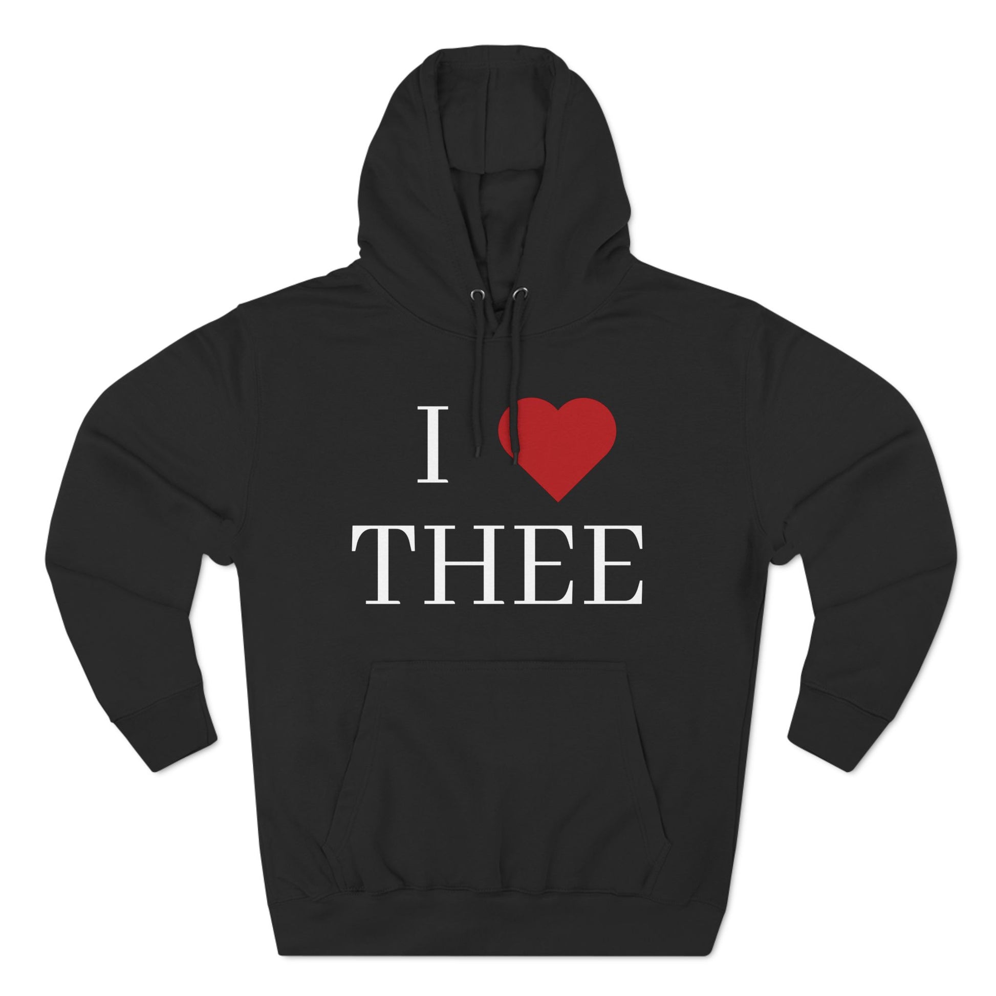 I Heart Thee Women's White Premium Pullover Hoodie Printify