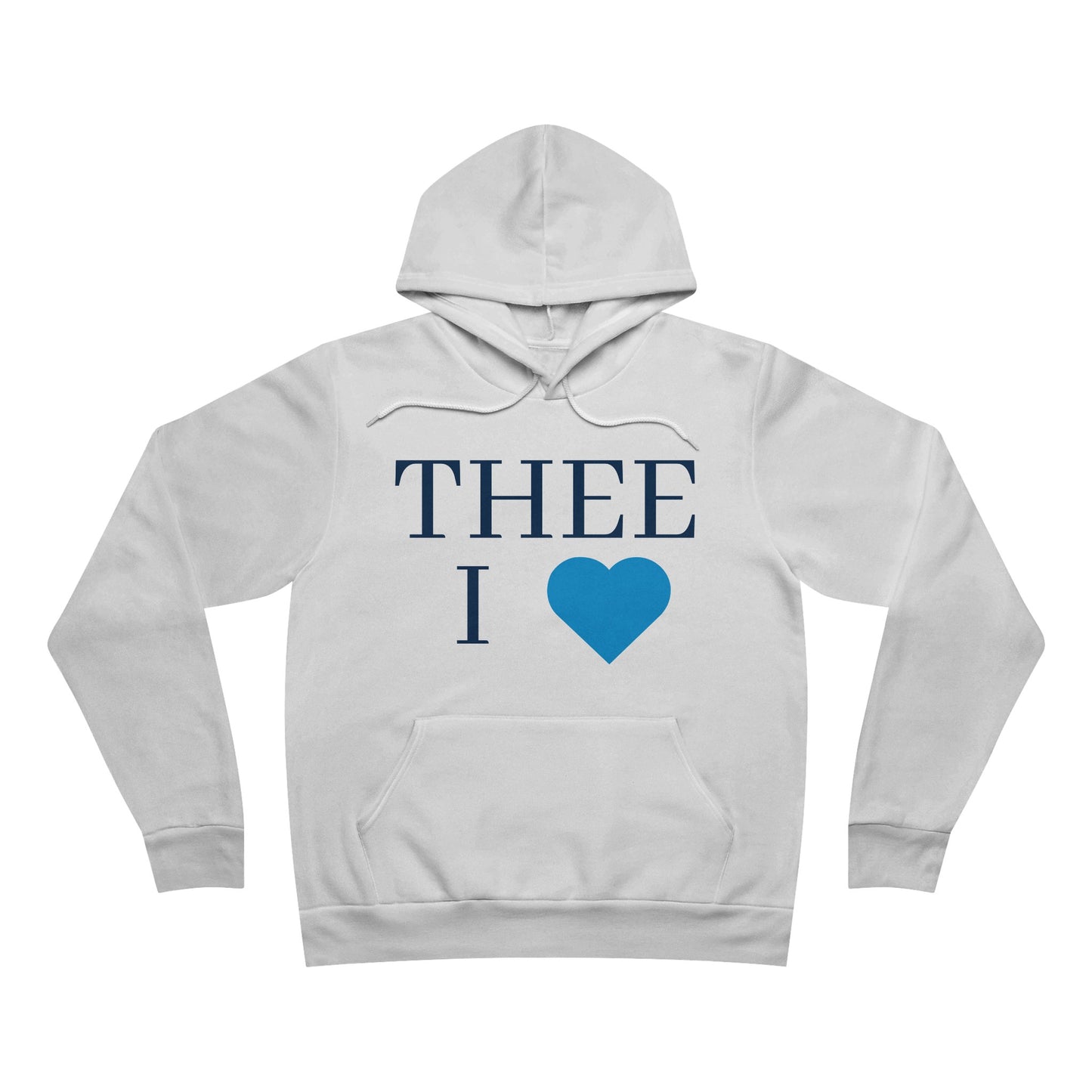 Thee I Heart Men's Baby Blue Fleece Pullover Hoodie Printify